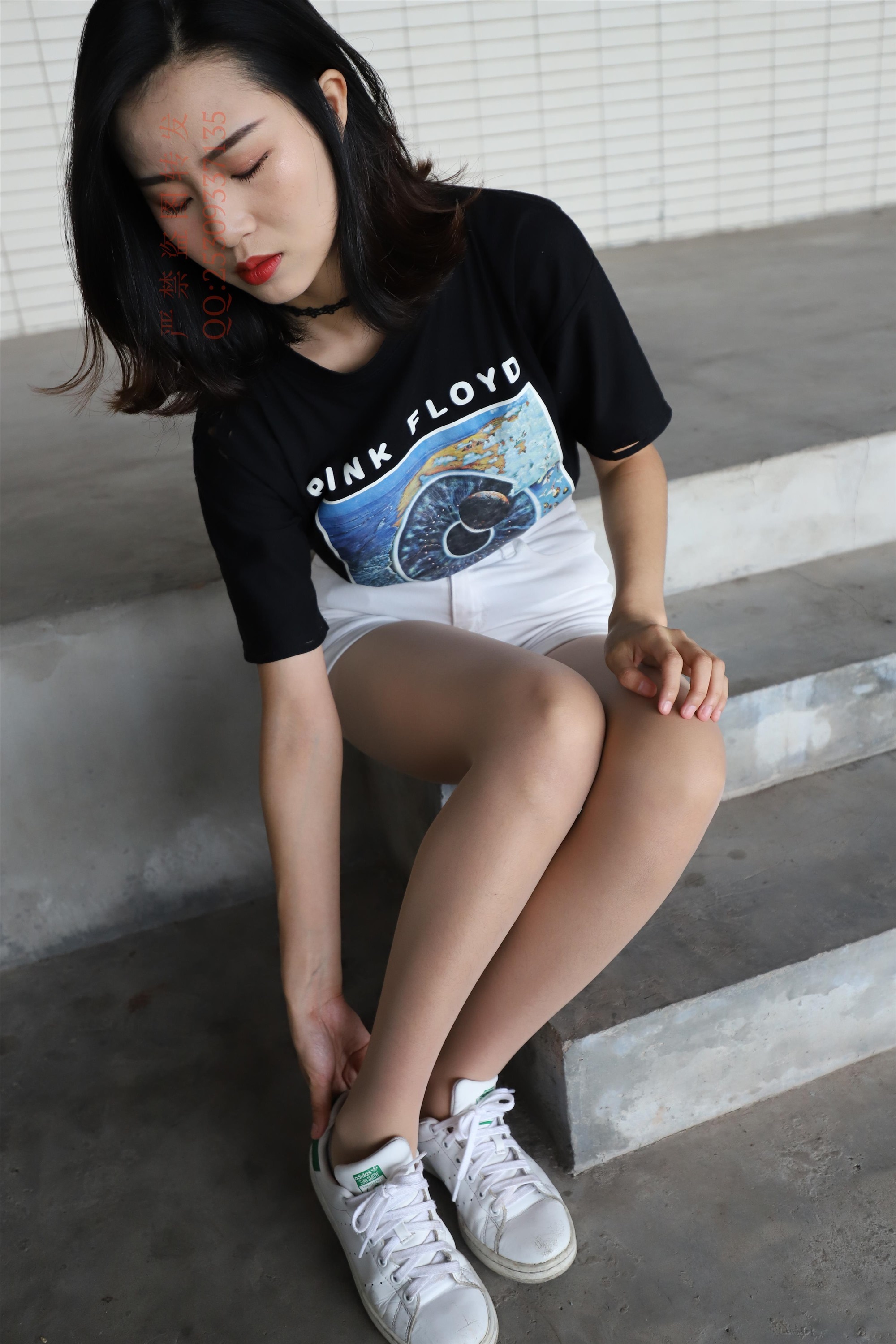 大西瓜套图 2018 7.8月活动模特二贝壳头户外肉si船袜4