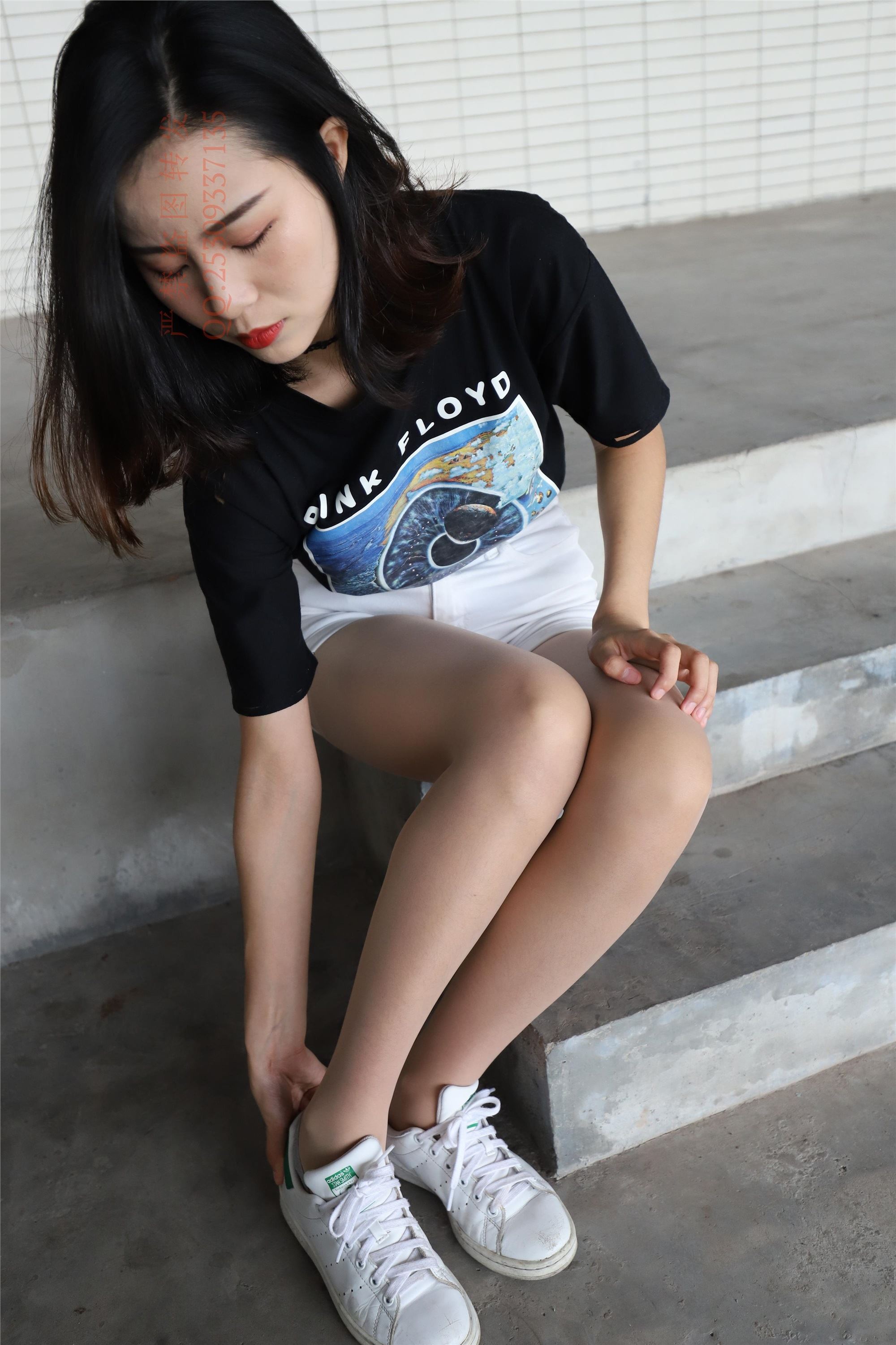 大西瓜套图 2018 7.8月活动模特二贝壳头户外肉si船袜4