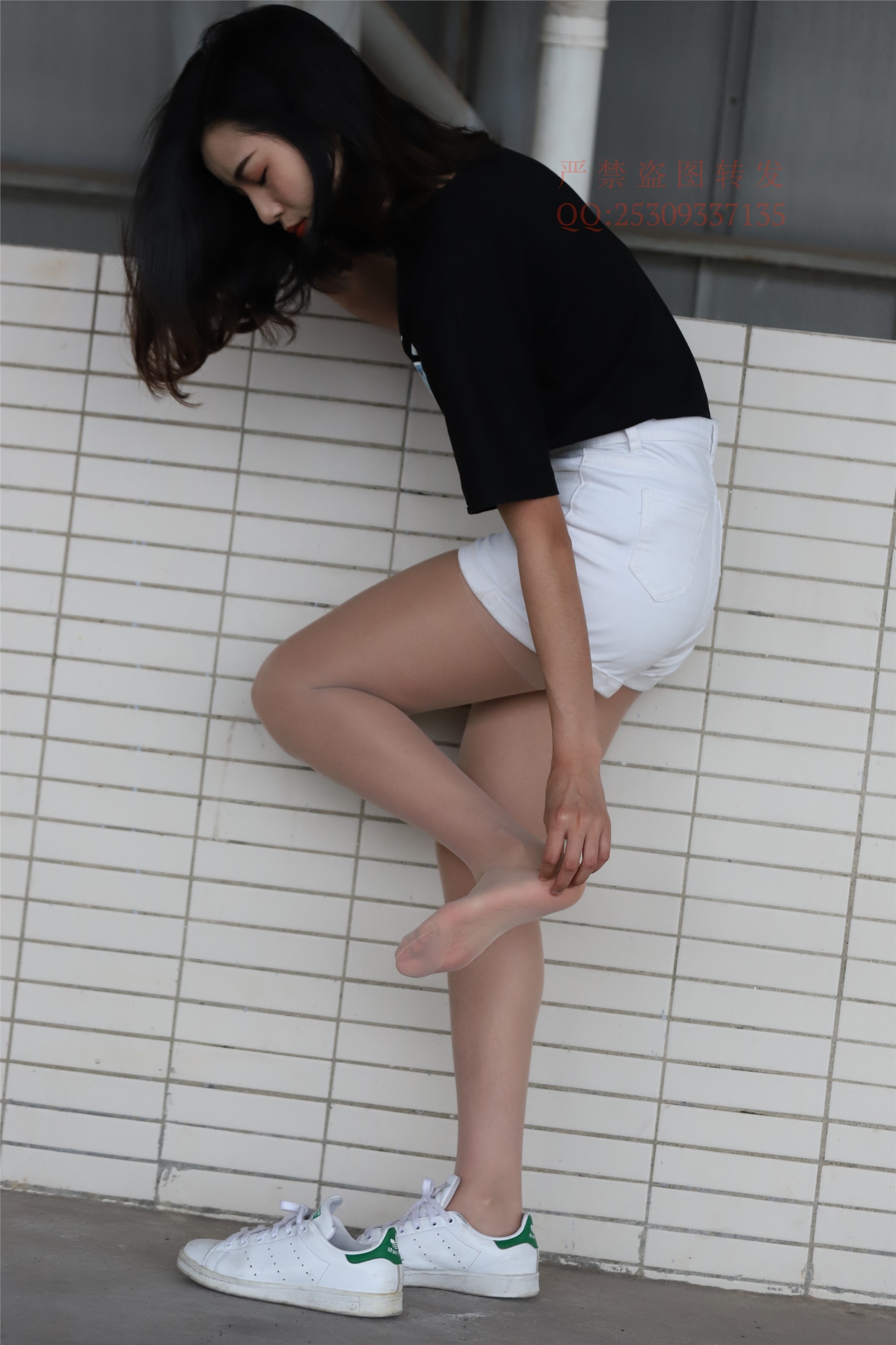 大西瓜套图 2018 7.8月活动模特二贝壳头户外肉si船袜4