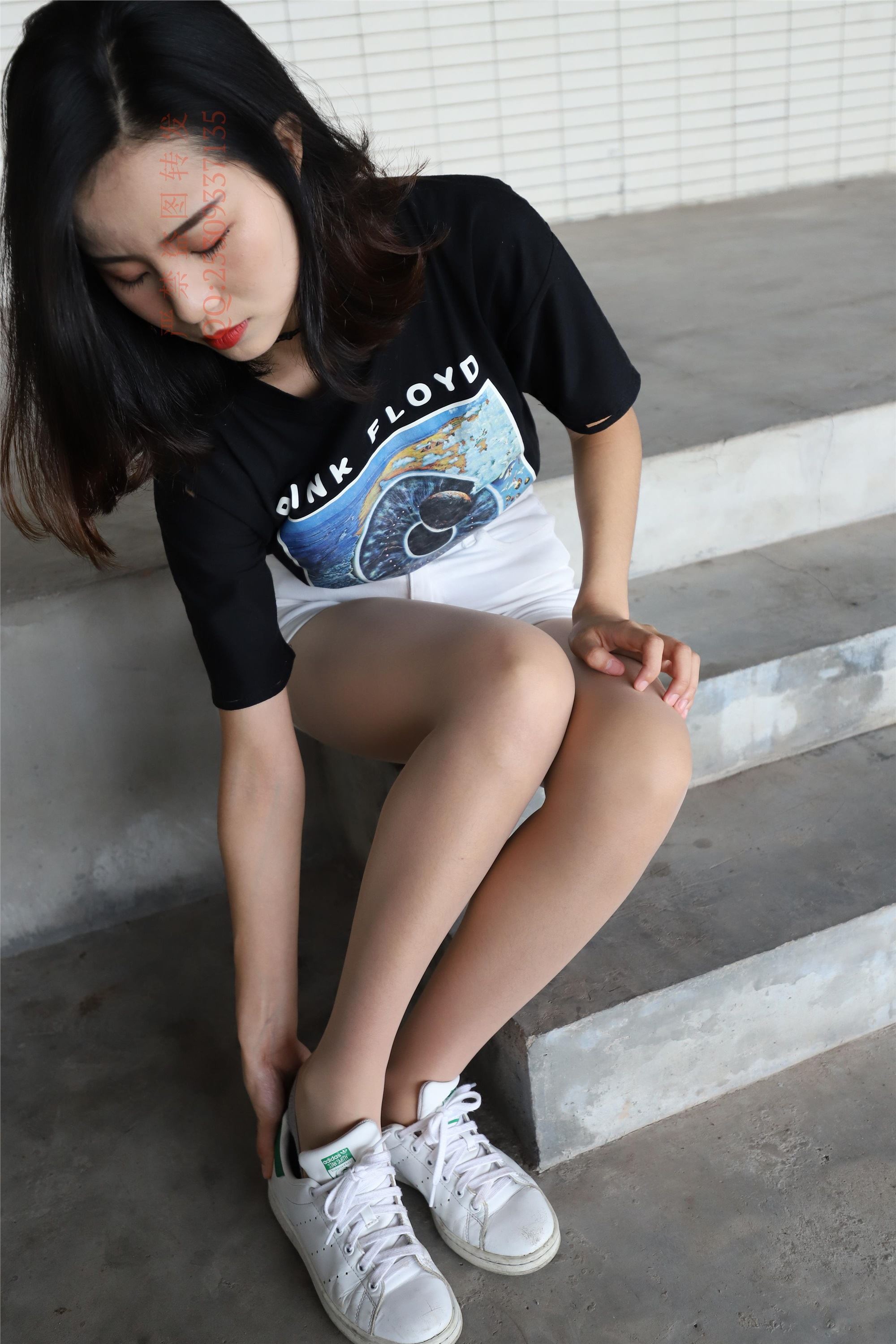 大西瓜套图 2018 7.8月活动模特二贝壳头户外肉si船袜4