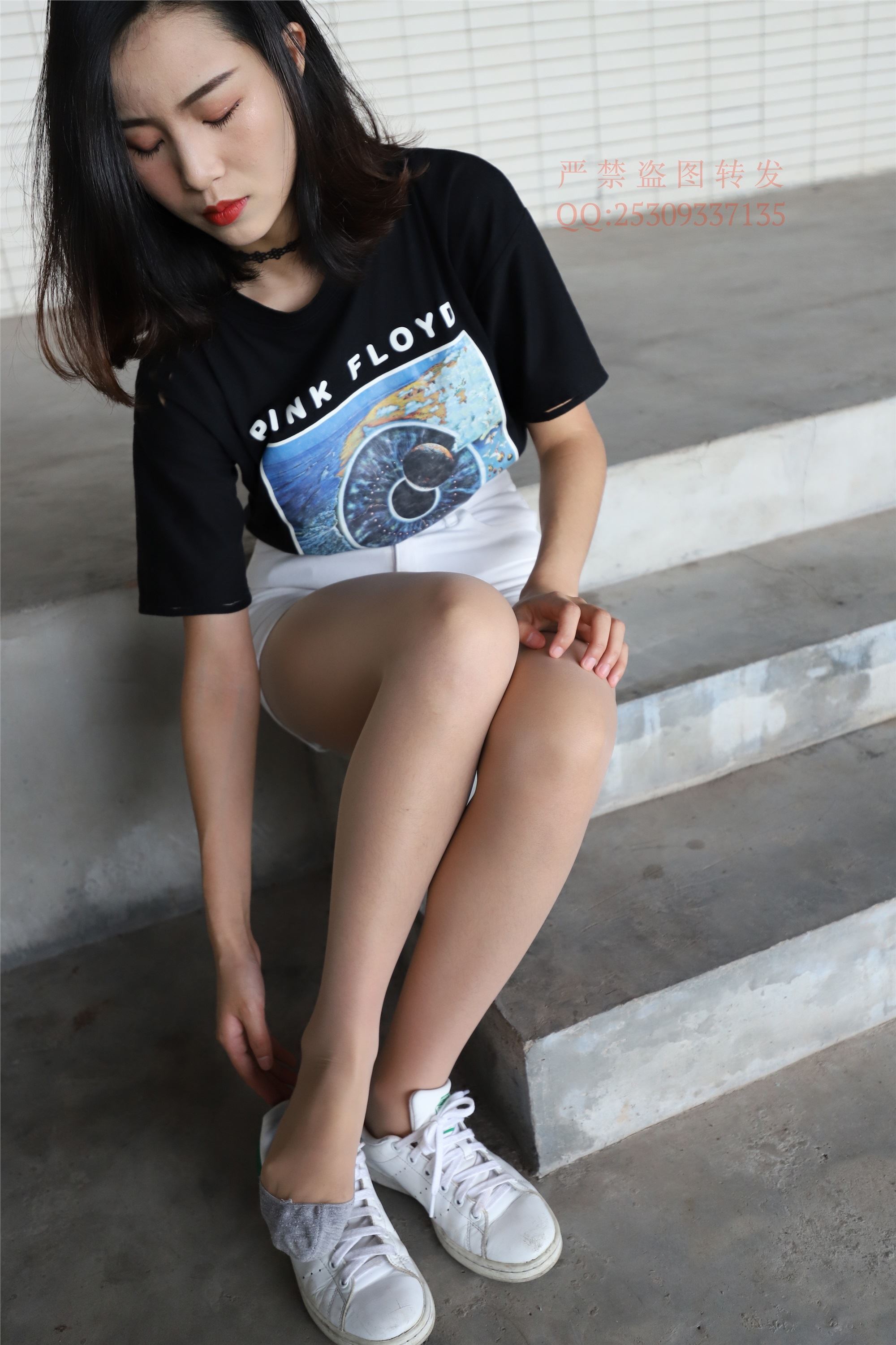 大西瓜套图 2018 7.8月活动模特二贝壳头户外肉si船袜4