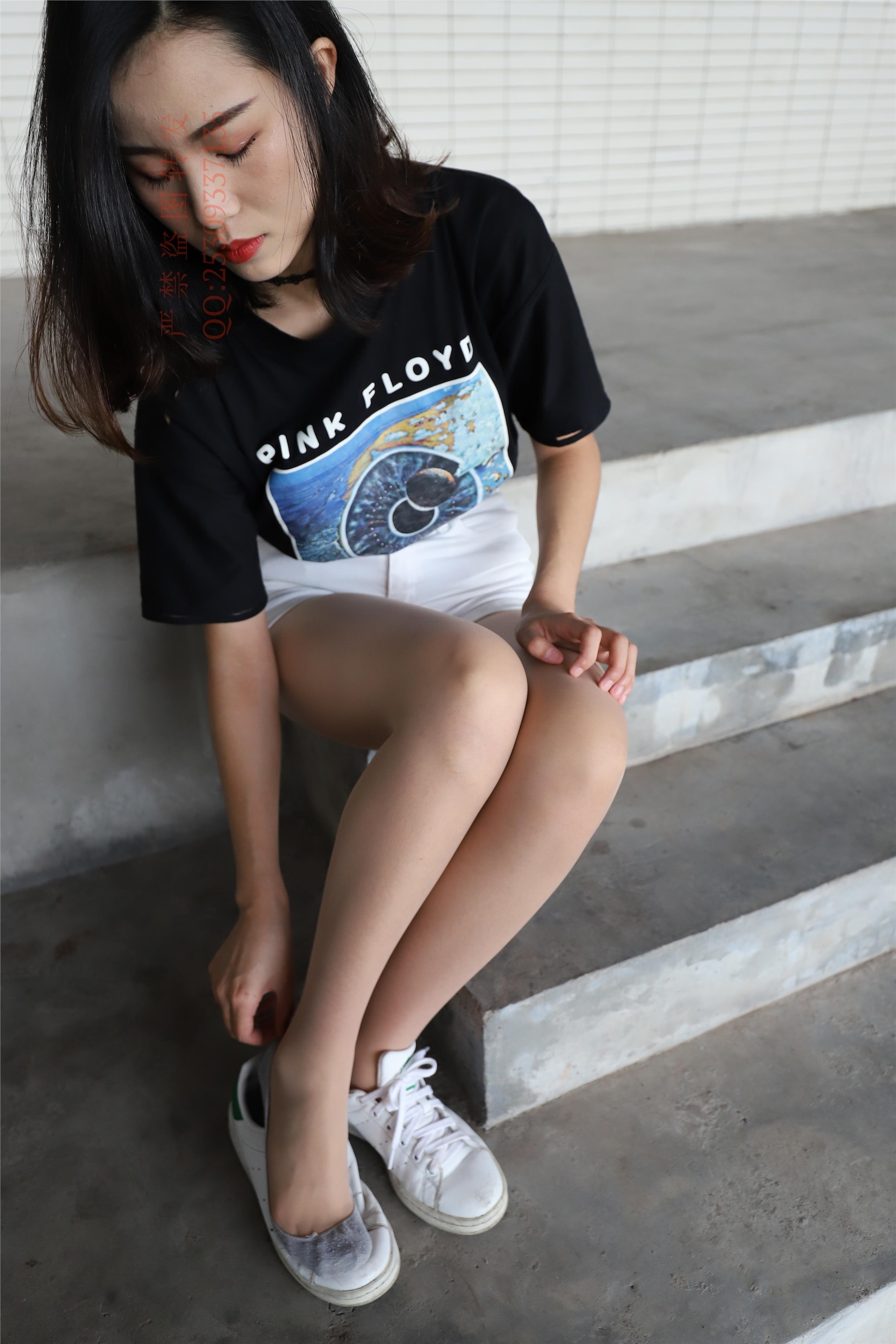 大西瓜套图 2018 7.8月活动模特二贝壳头户外肉si船袜4