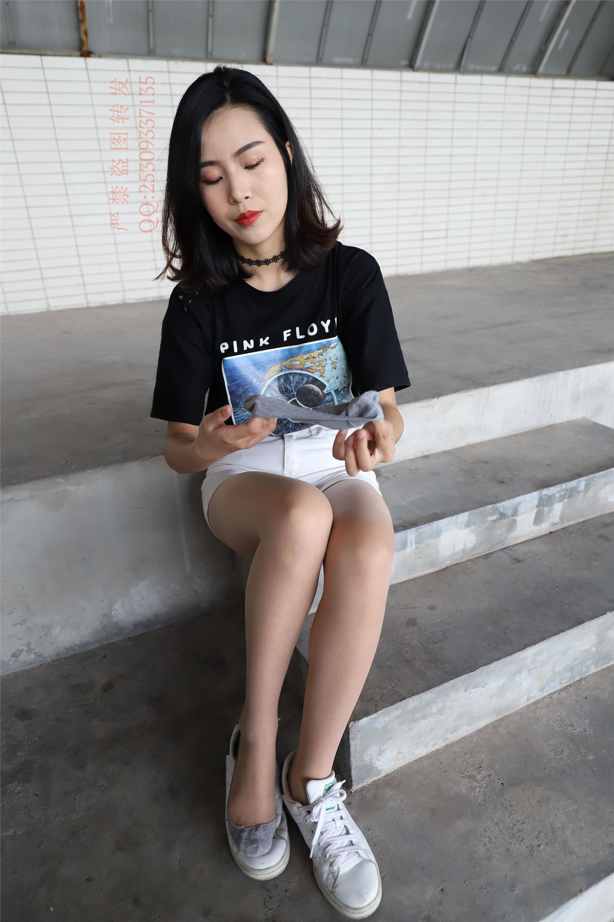 大西瓜套图 2018 7.8月活动模特二贝壳头户外肉si船袜4