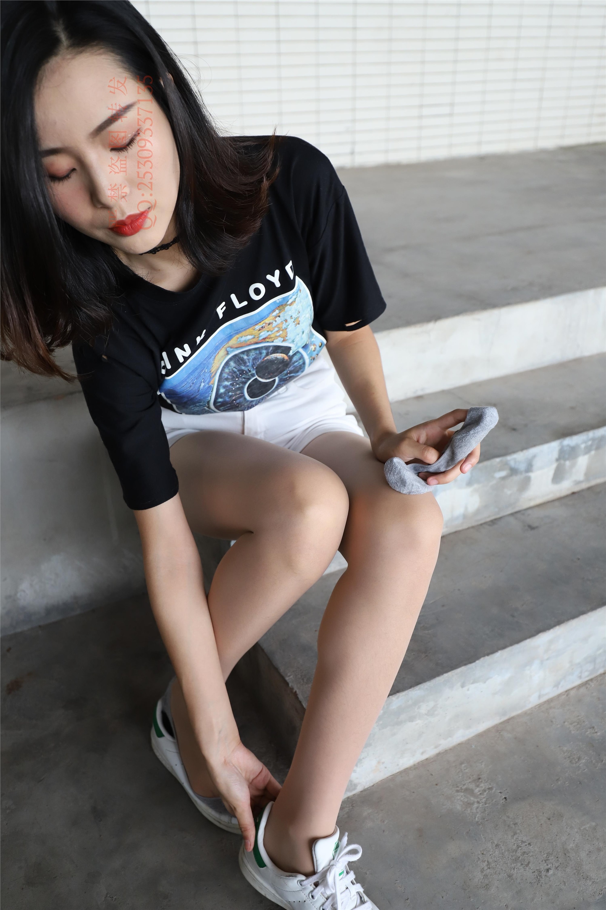 大西瓜套图 2018 7.8月活动模特二贝壳头户外肉si船袜4