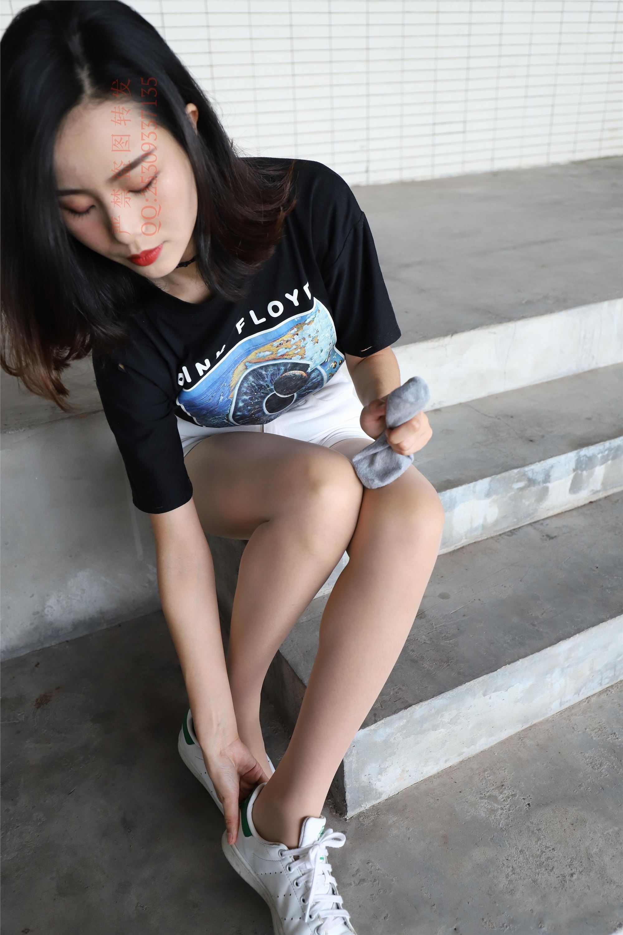 大西瓜套图 2018 7.8月活动模特二贝壳头户外肉si船袜4