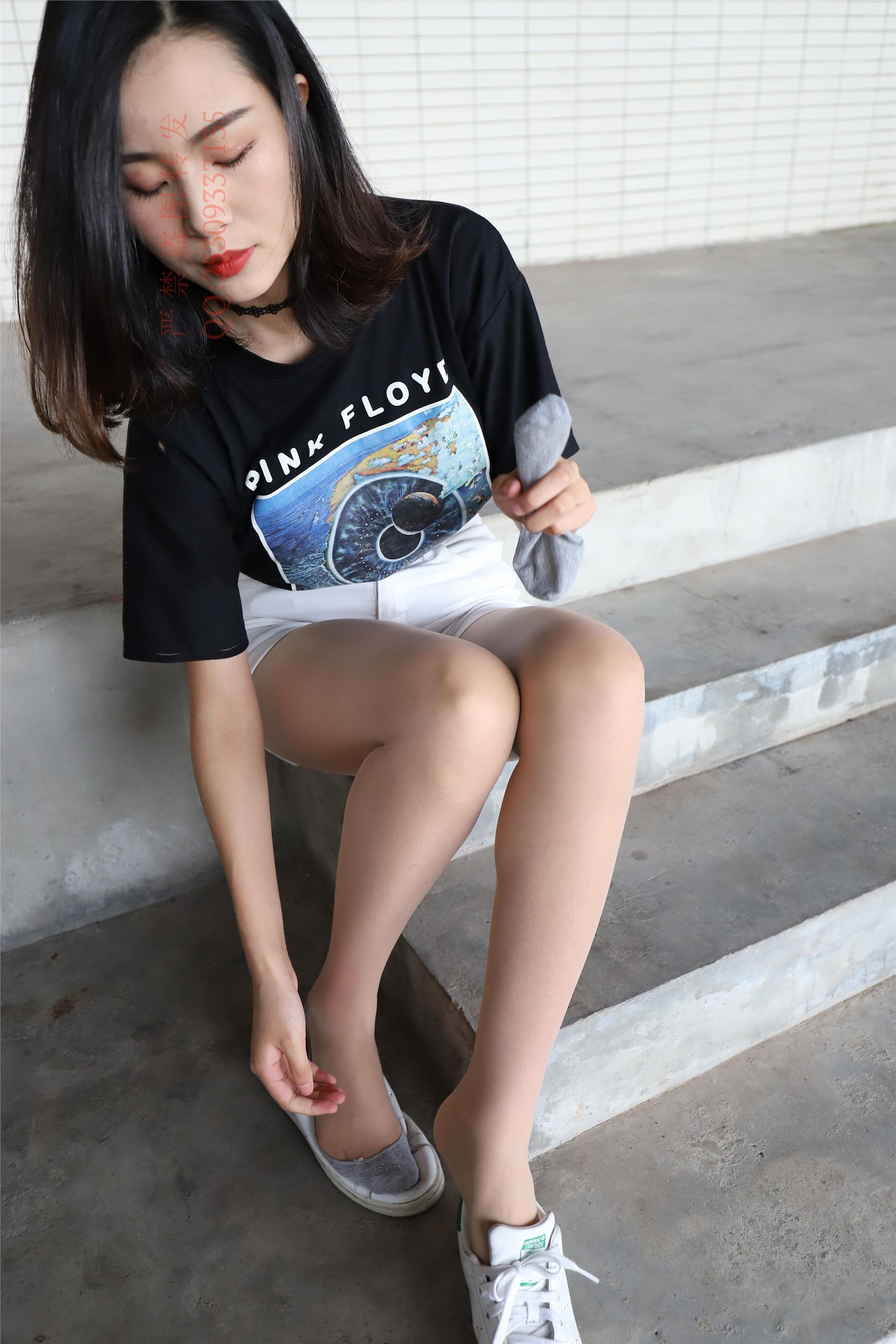 大西瓜套图 2018 7.8月活动模特二贝壳头户外肉si船袜4