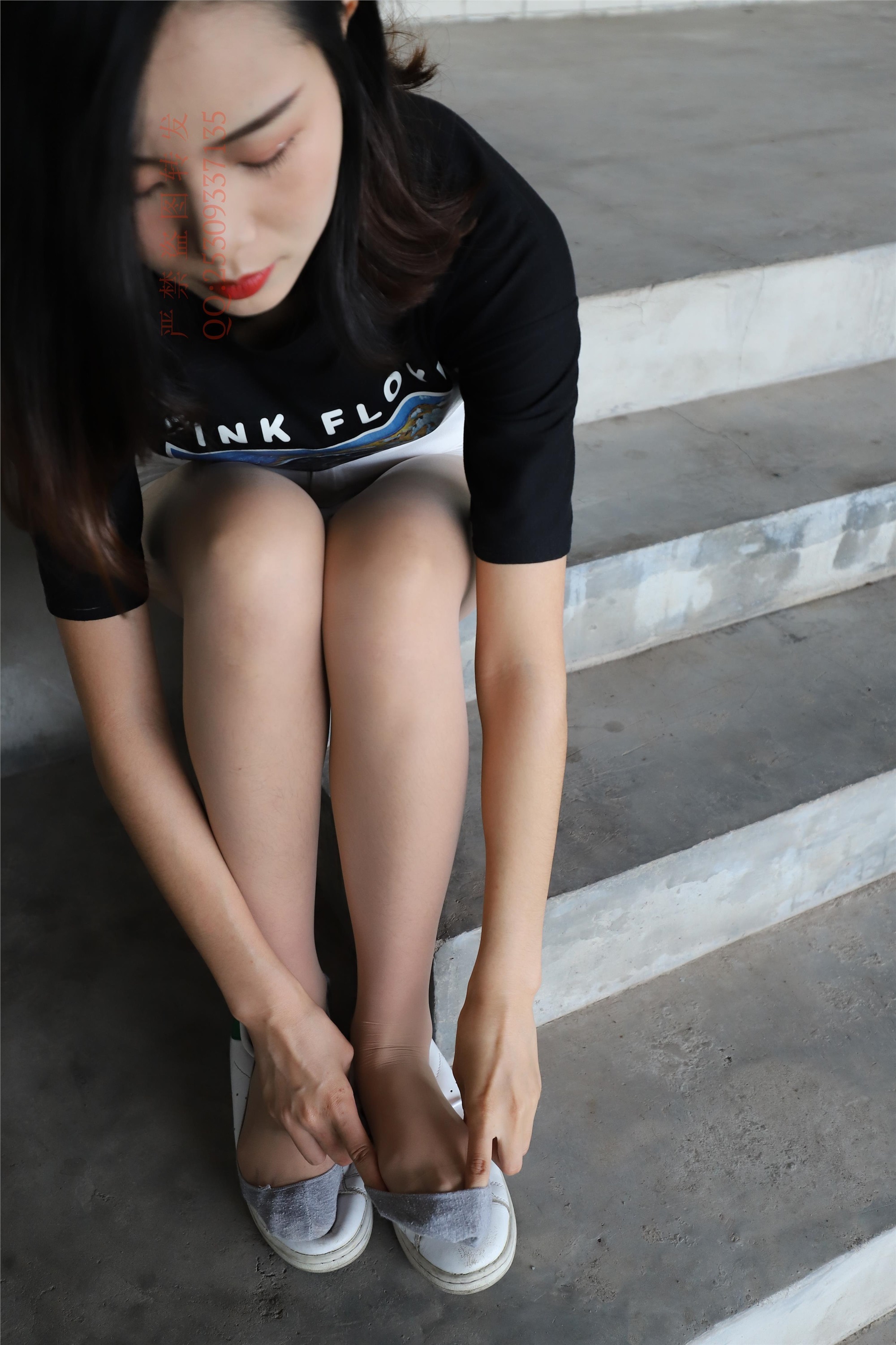 大西瓜套图 2018 7.8月活动模特二贝壳头户外肉si船袜4