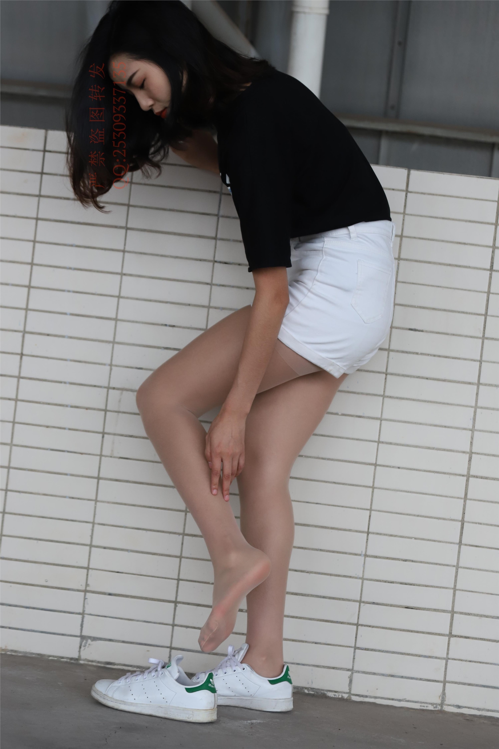 大西瓜套图 2018 7.8月活动模特二贝壳头户外肉si船袜4