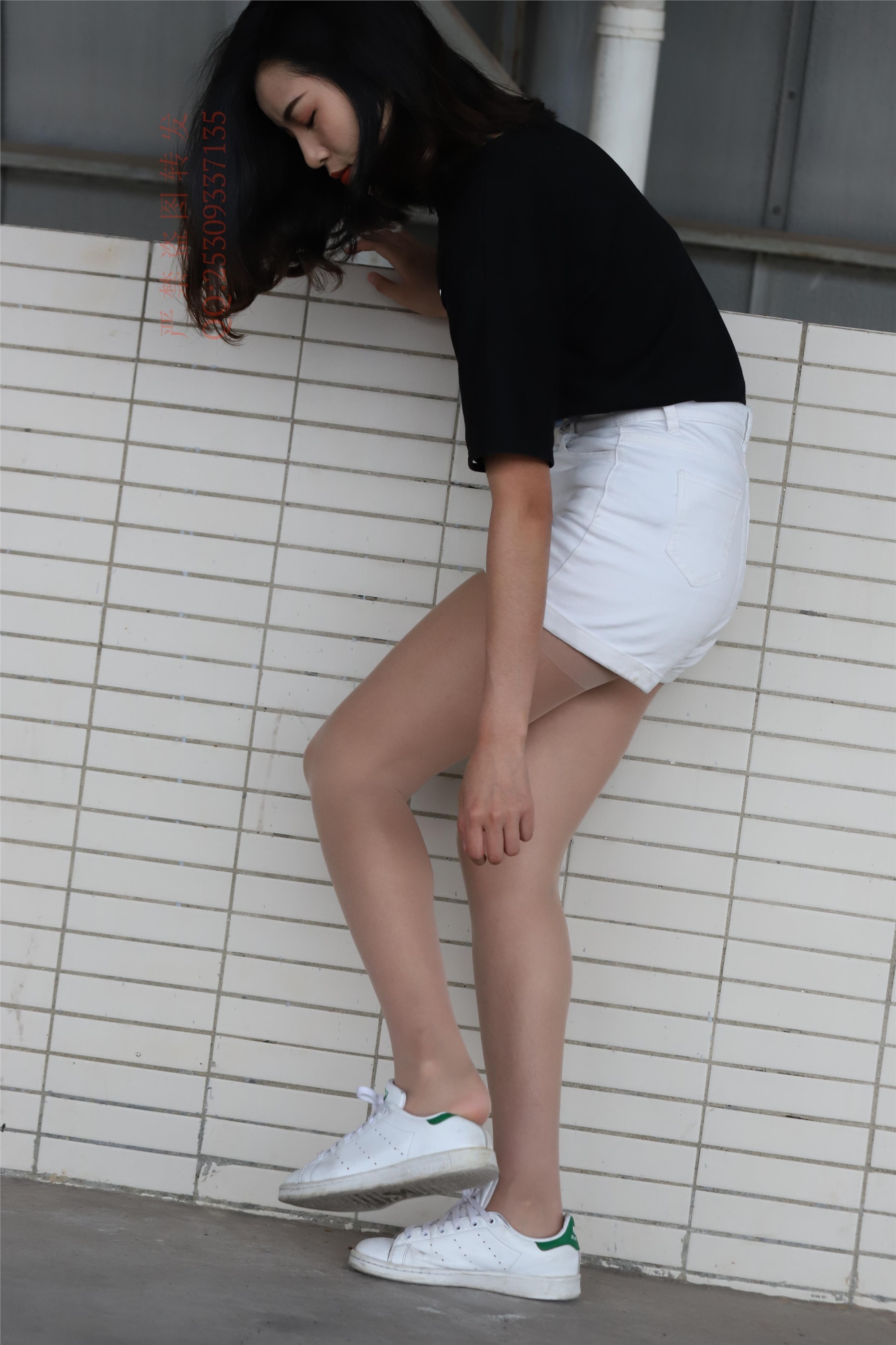 大西瓜套图 2018 7.8月活动模特二贝壳头户外肉si船袜4