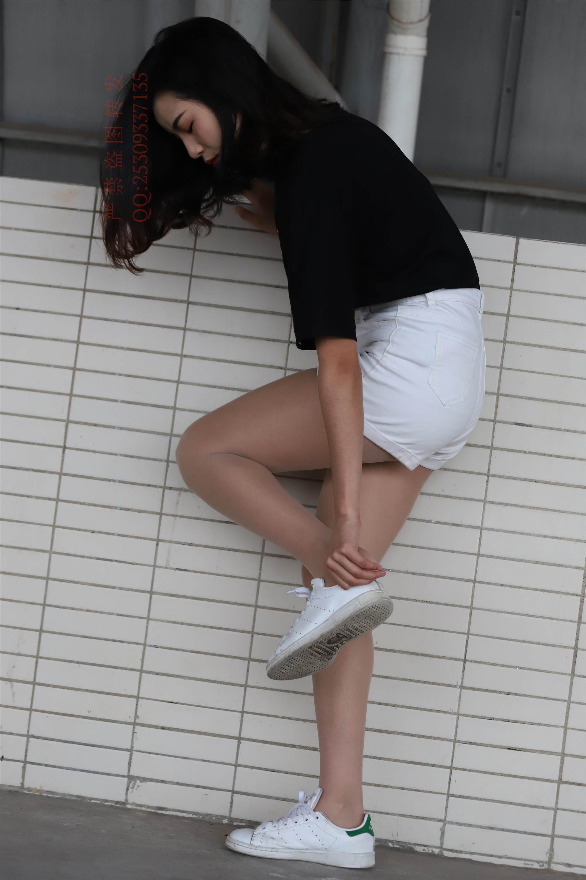 大西瓜套图 2018 7.8月活动模特二贝壳头户外肉si船袜4