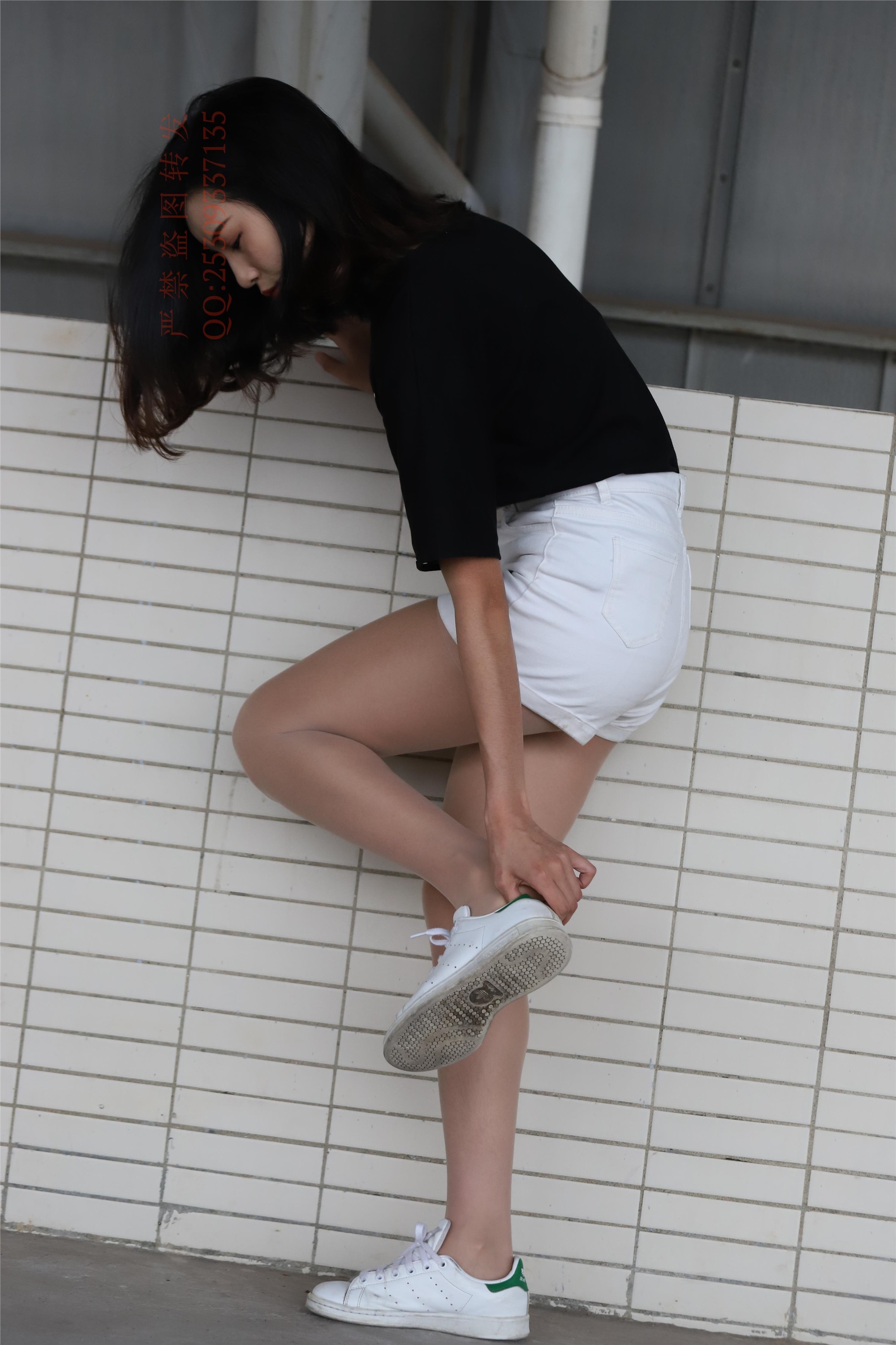 大西瓜套图 2018 7.8月活动模特二贝壳头户外肉si船袜4