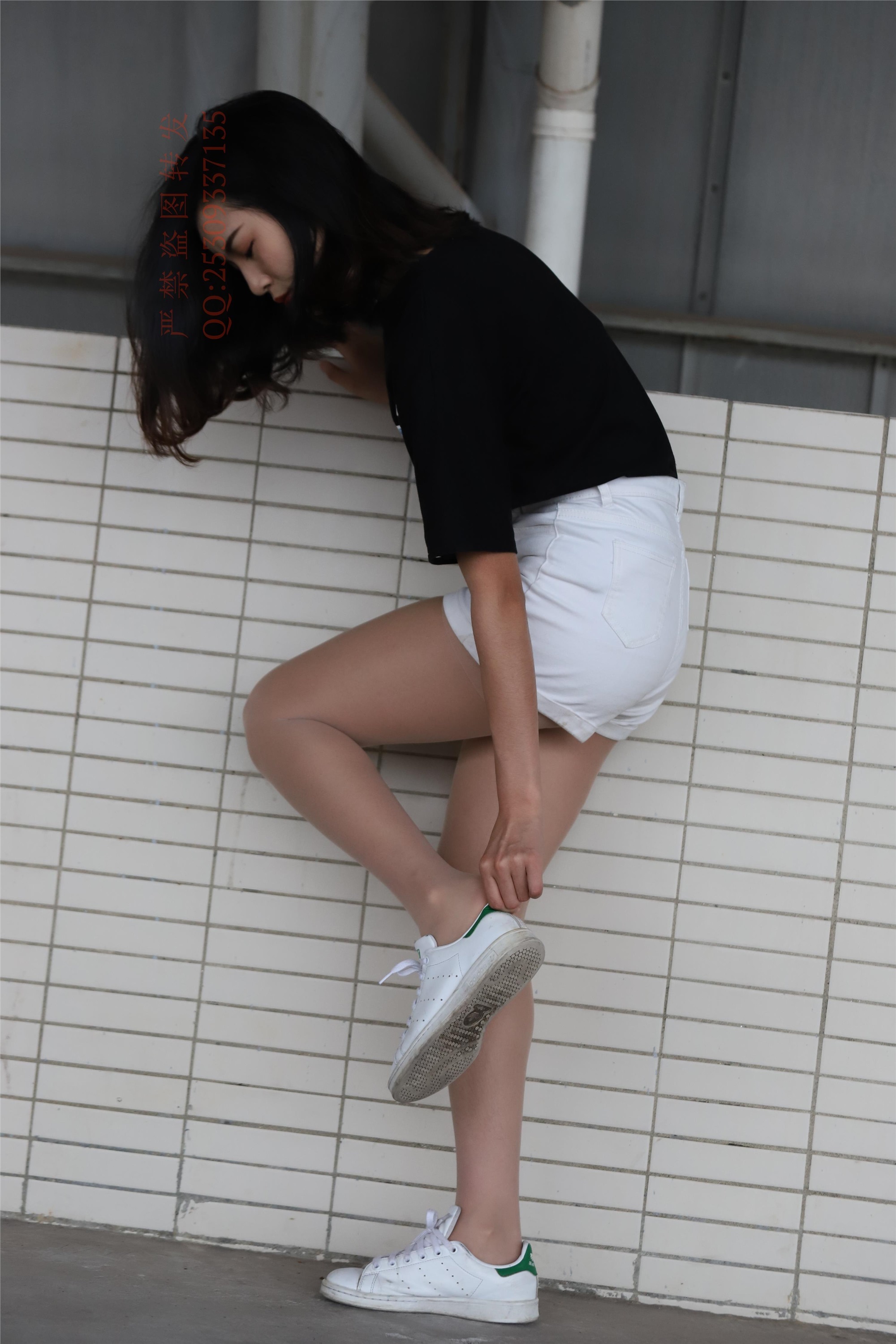 大西瓜套图 2018 7.8月活动模特二贝壳头户外肉si船袜4