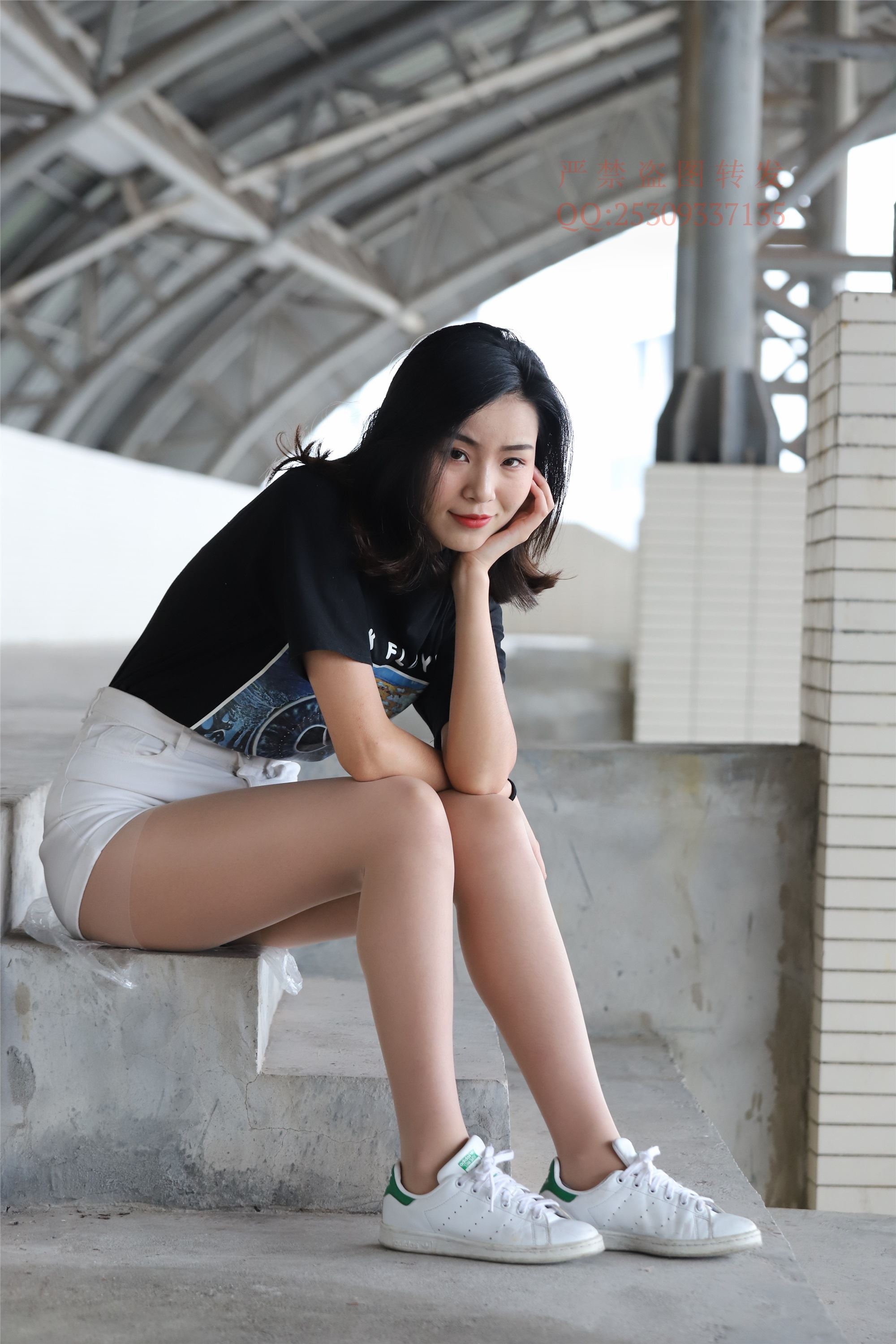 大西瓜套图 2018 7.8月活动模特二贝壳头户外肉si船袜4