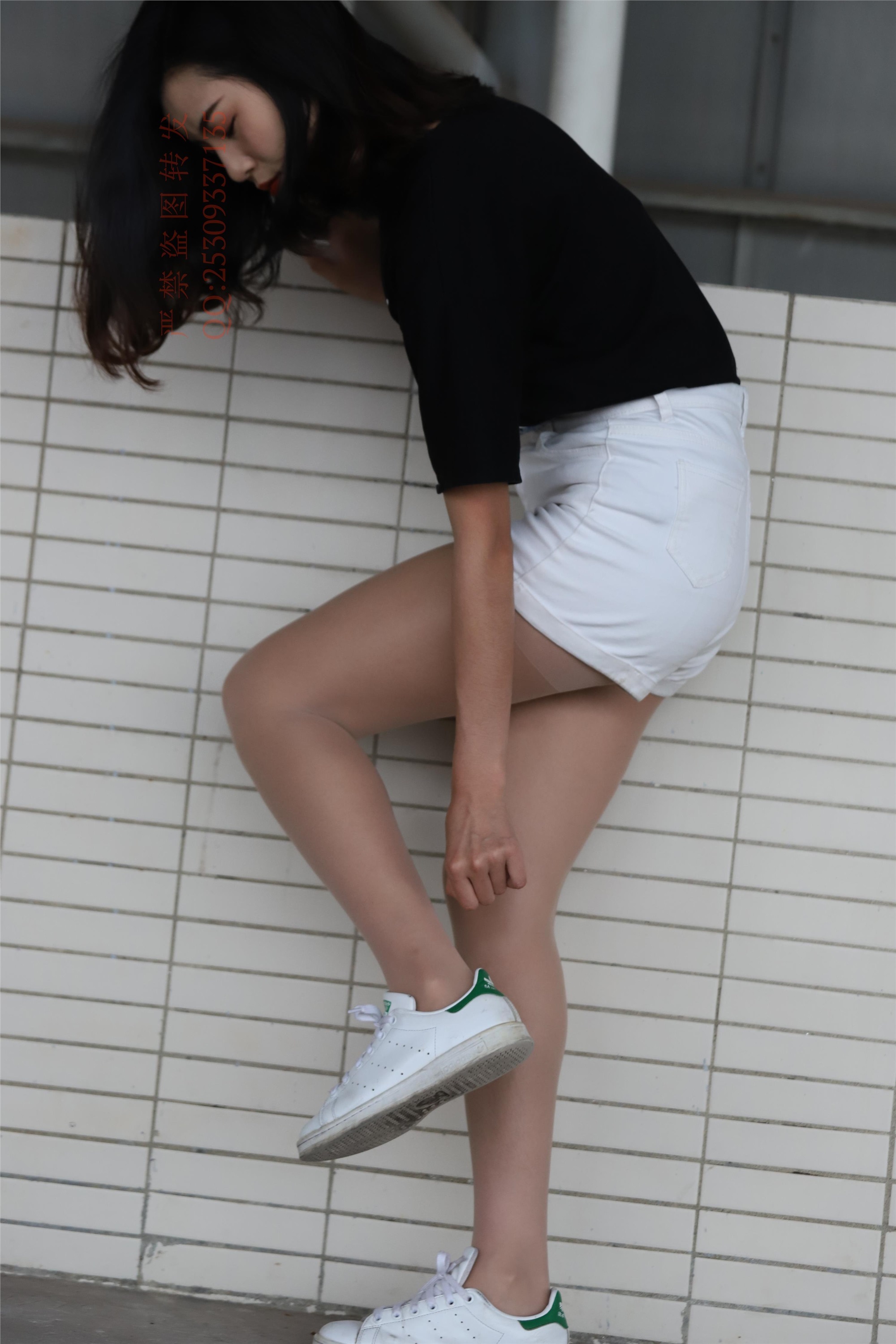 大西瓜套图 2018 7.8月活动模特二贝壳头户外肉si船袜4