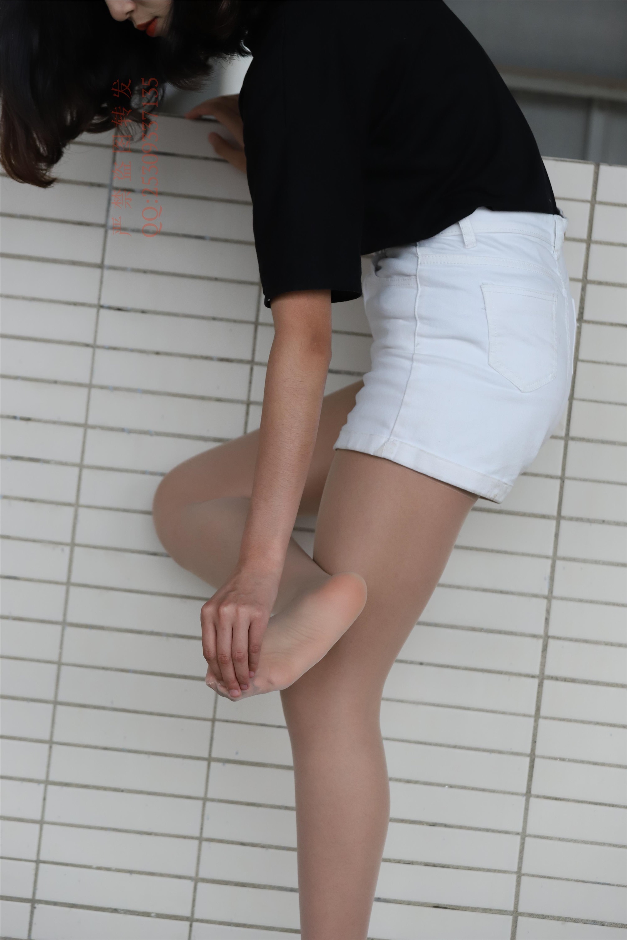 大西瓜套图 2018 7.8月活动模特二贝壳头户外肉si船袜4