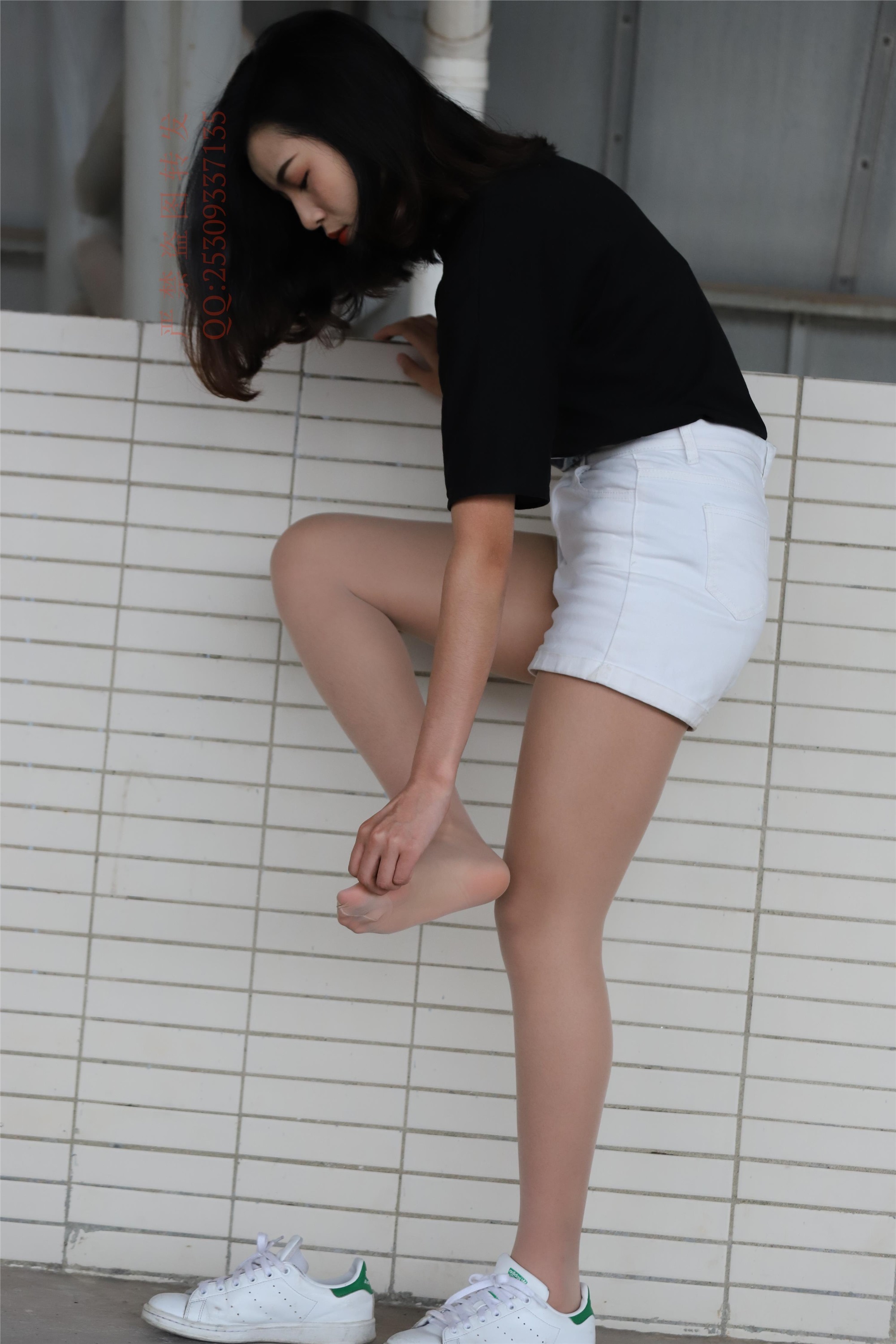 大西瓜套图 2018 7.8月活动模特二贝壳头户外肉si船袜4