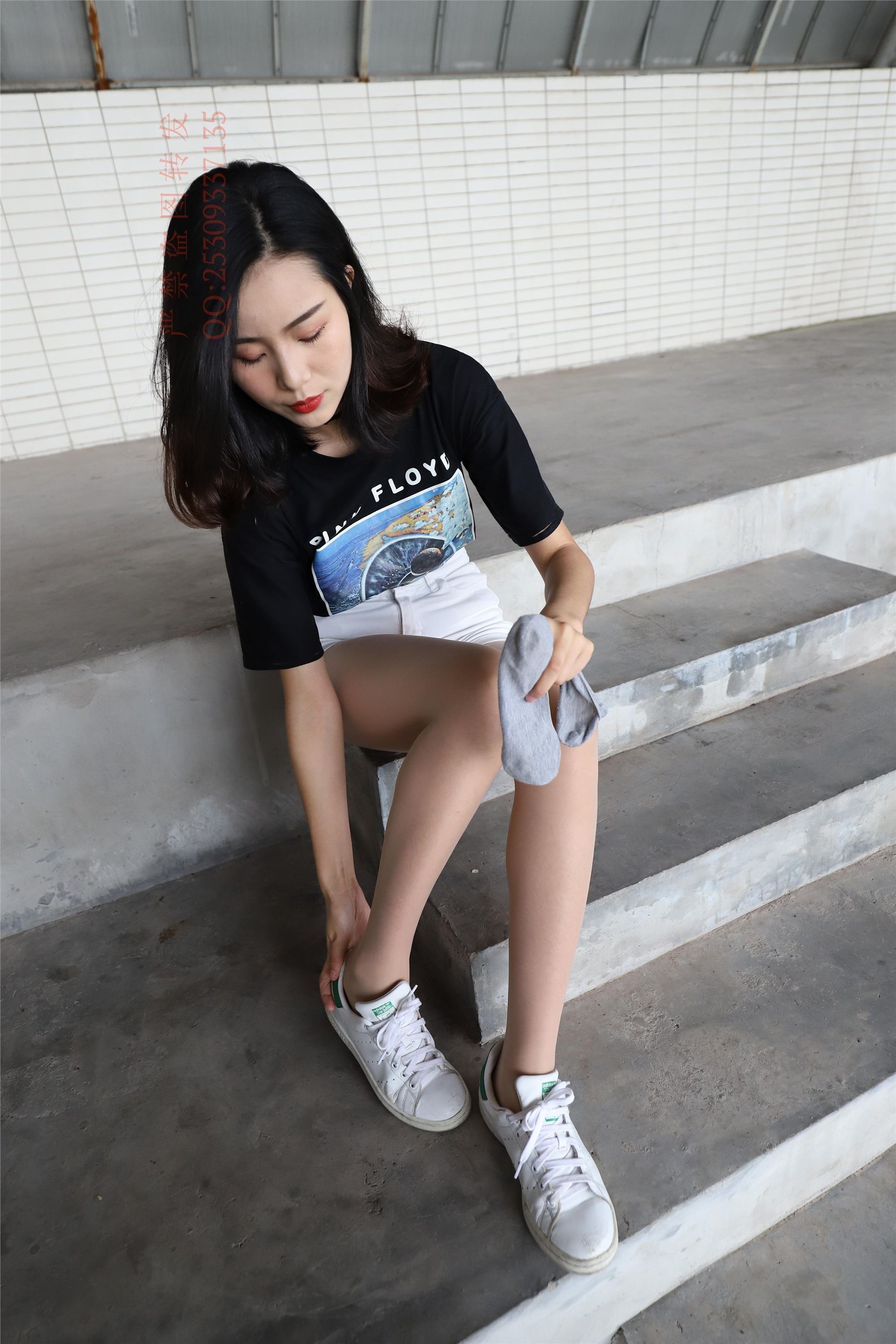 大西瓜套图 2018 7.8月活动模特二贝壳头户外肉si船袜4