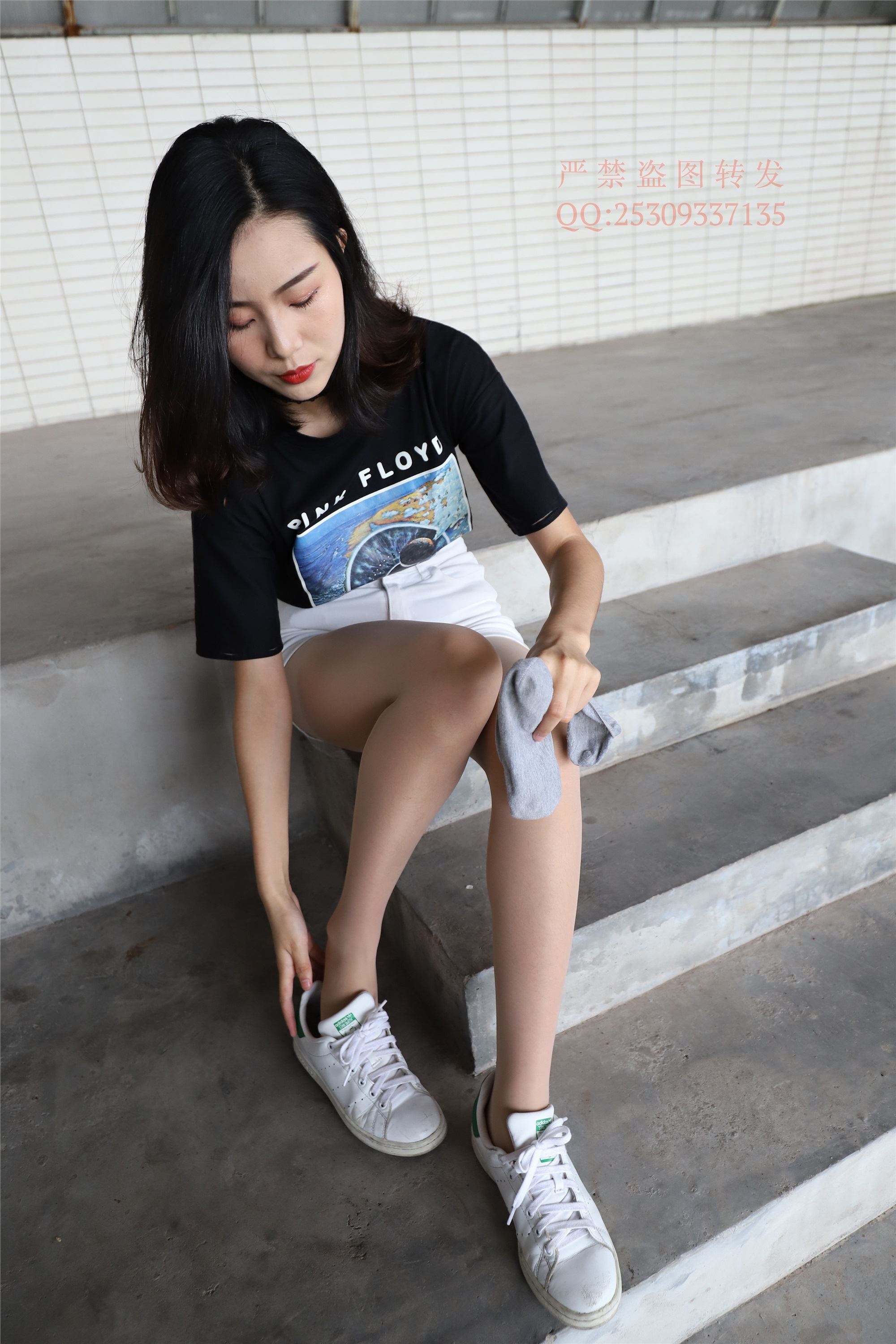 大西瓜套图 2018 7.8月活动模特二贝壳头户外肉si船袜4