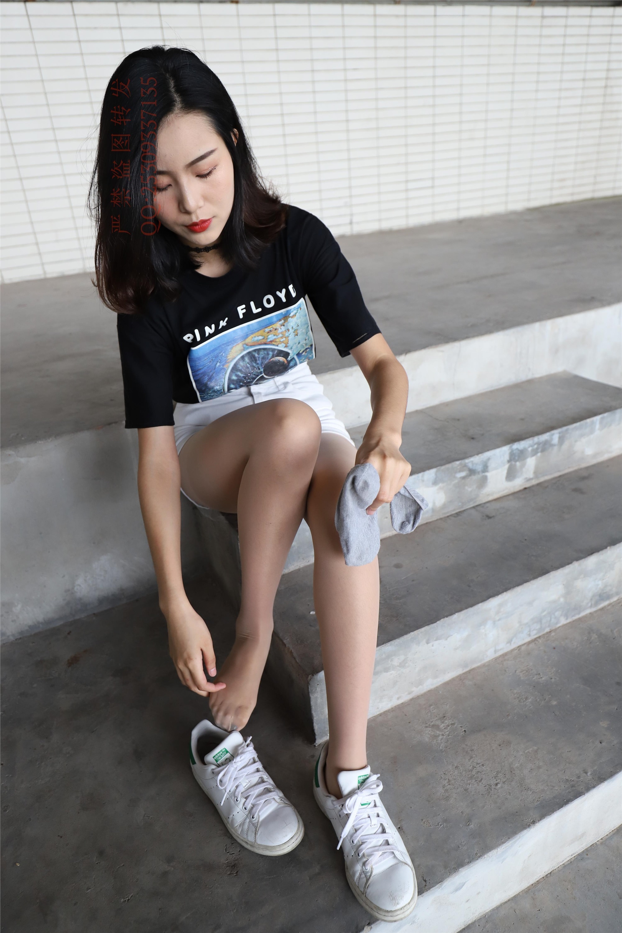 大西瓜套图 2018 7.8月活动模特二贝壳头户外肉si船袜4