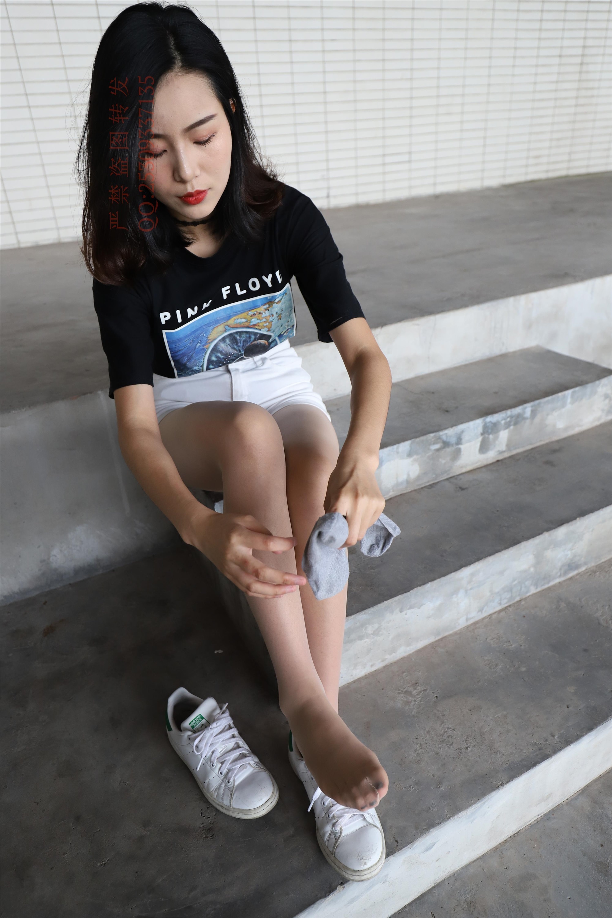 大西瓜套图 2018 7.8月活动模特二贝壳头户外肉si船袜4