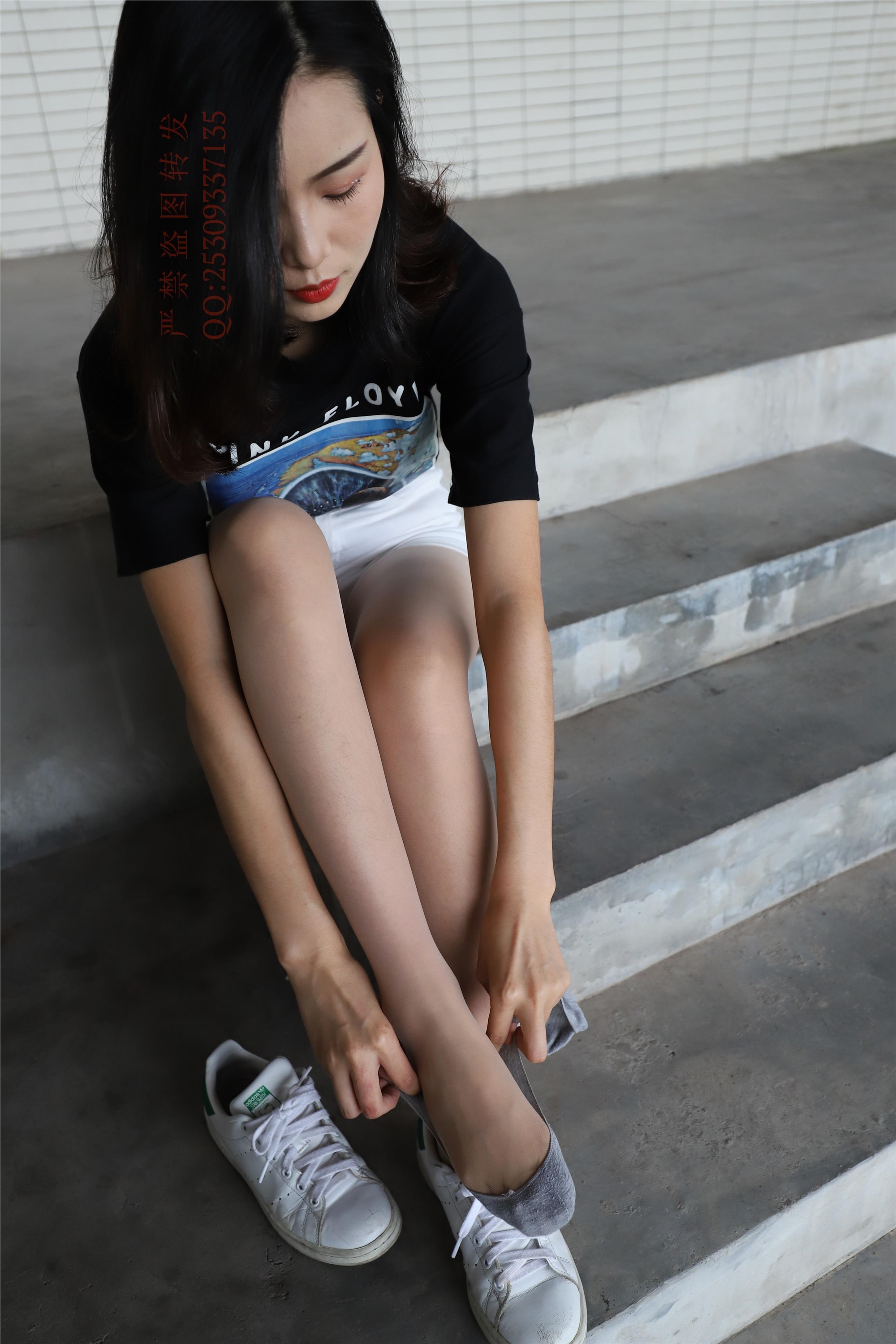 大西瓜套图 2018 7.8月活动模特二贝壳头户外肉si船袜4