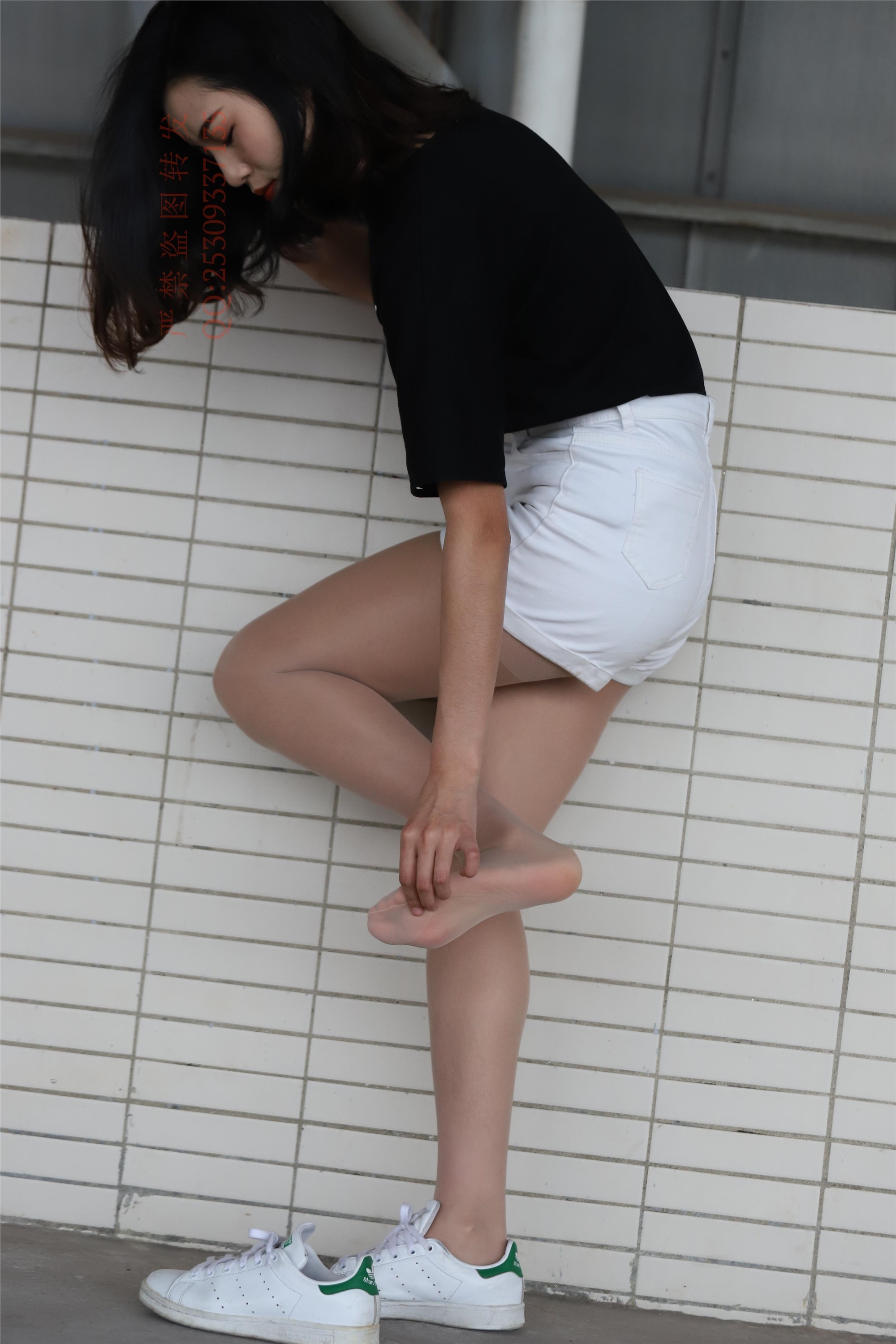 大西瓜套图 2018 7.8月活动模特二贝壳头户外肉si船袜4