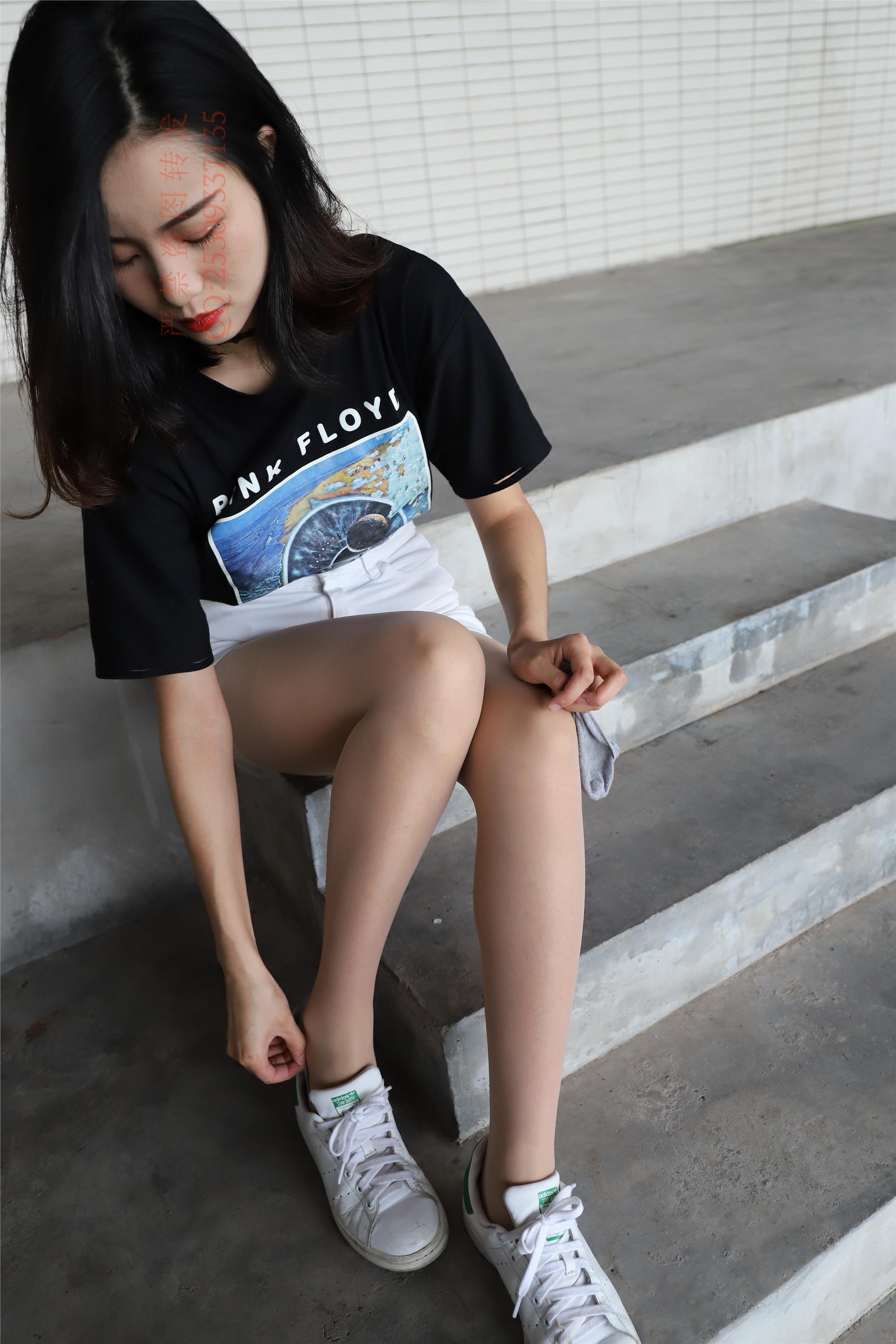 大西瓜套图 2018 7.8月活动模特二贝壳头户外肉si船袜4