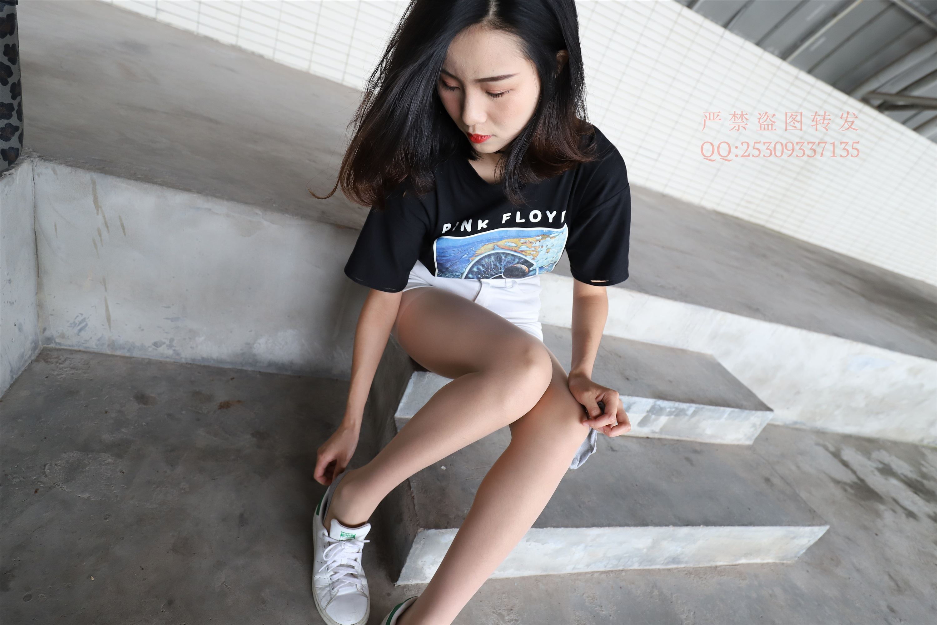 大西瓜套图 2018 7.8月活动模特二贝壳头户外肉si船袜4