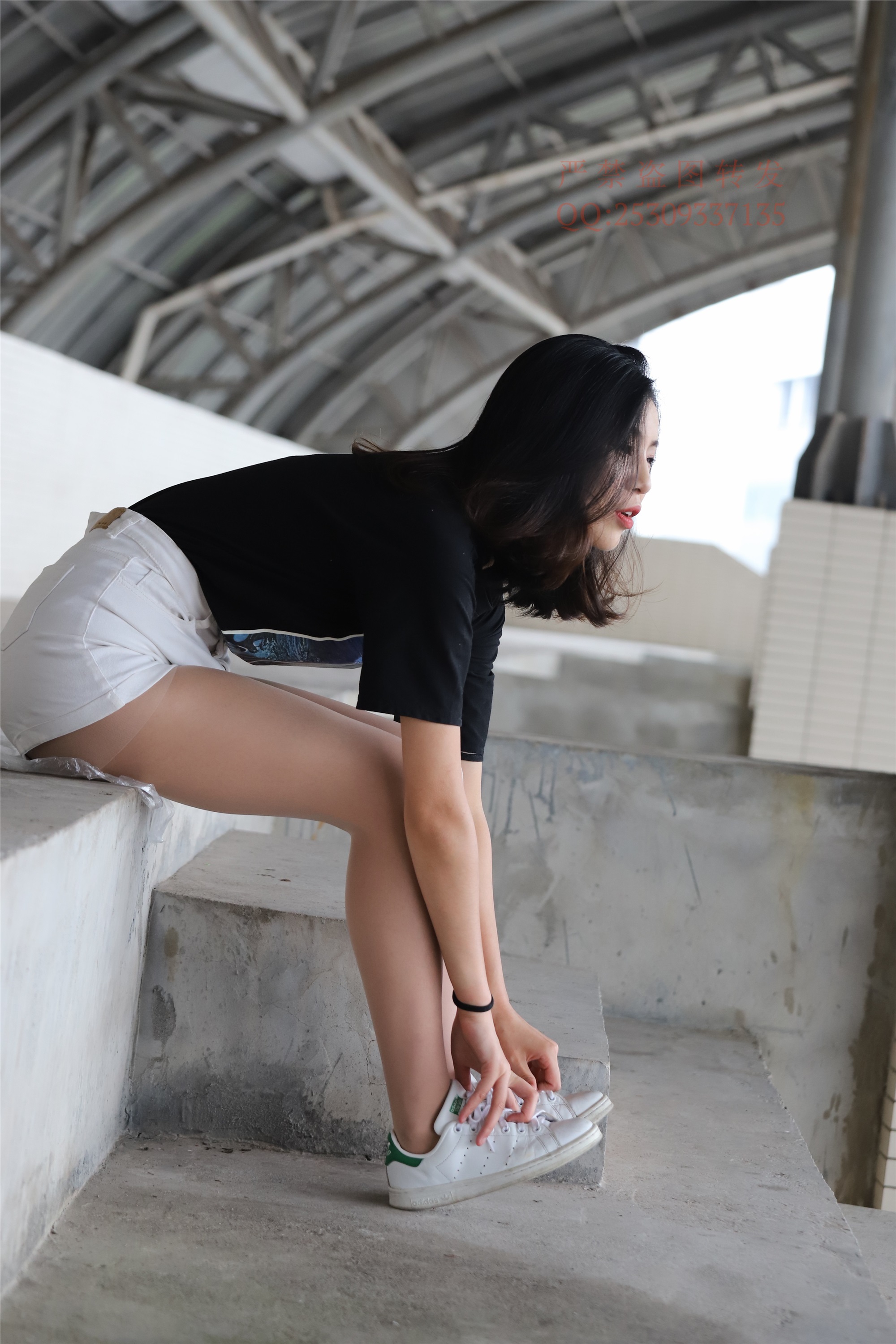 大西瓜套图 2018 7.8月活动模特二贝壳头户外肉si船袜4