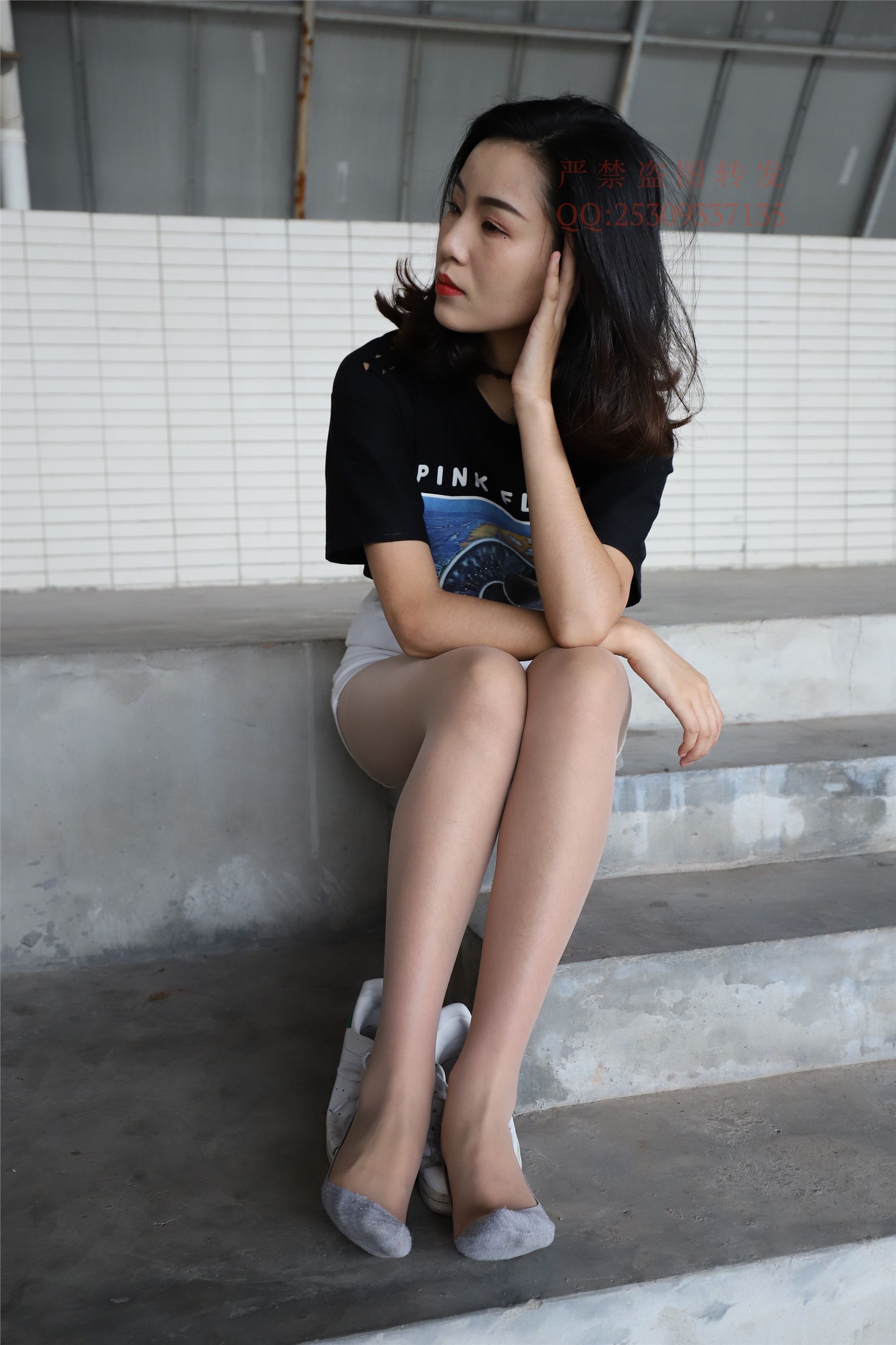 大西瓜套图 2018 7.8月活动模特二贝壳头户外肉si船袜5