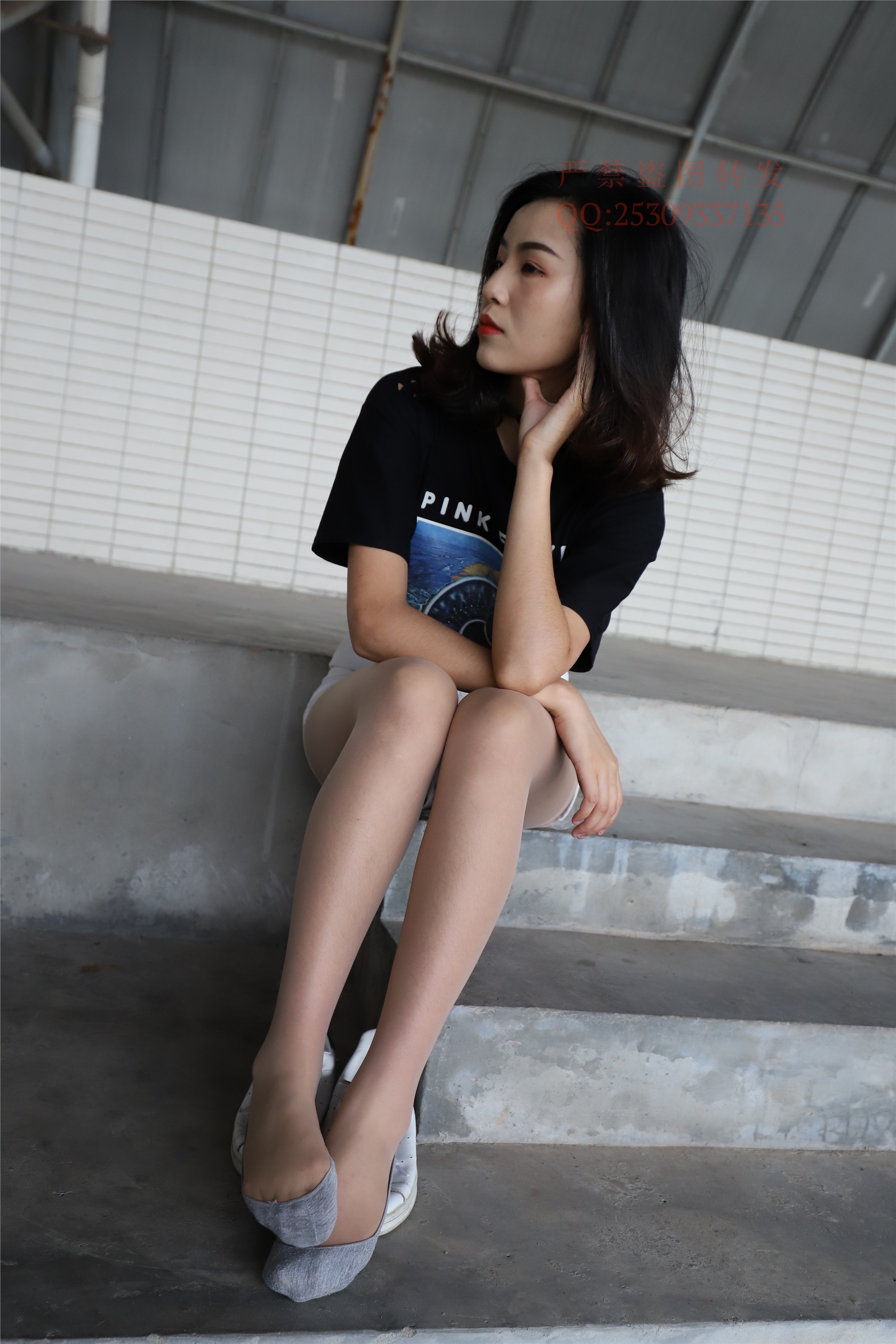 大西瓜套图 2018 7.8月活动模特二贝壳头户外肉si船袜5