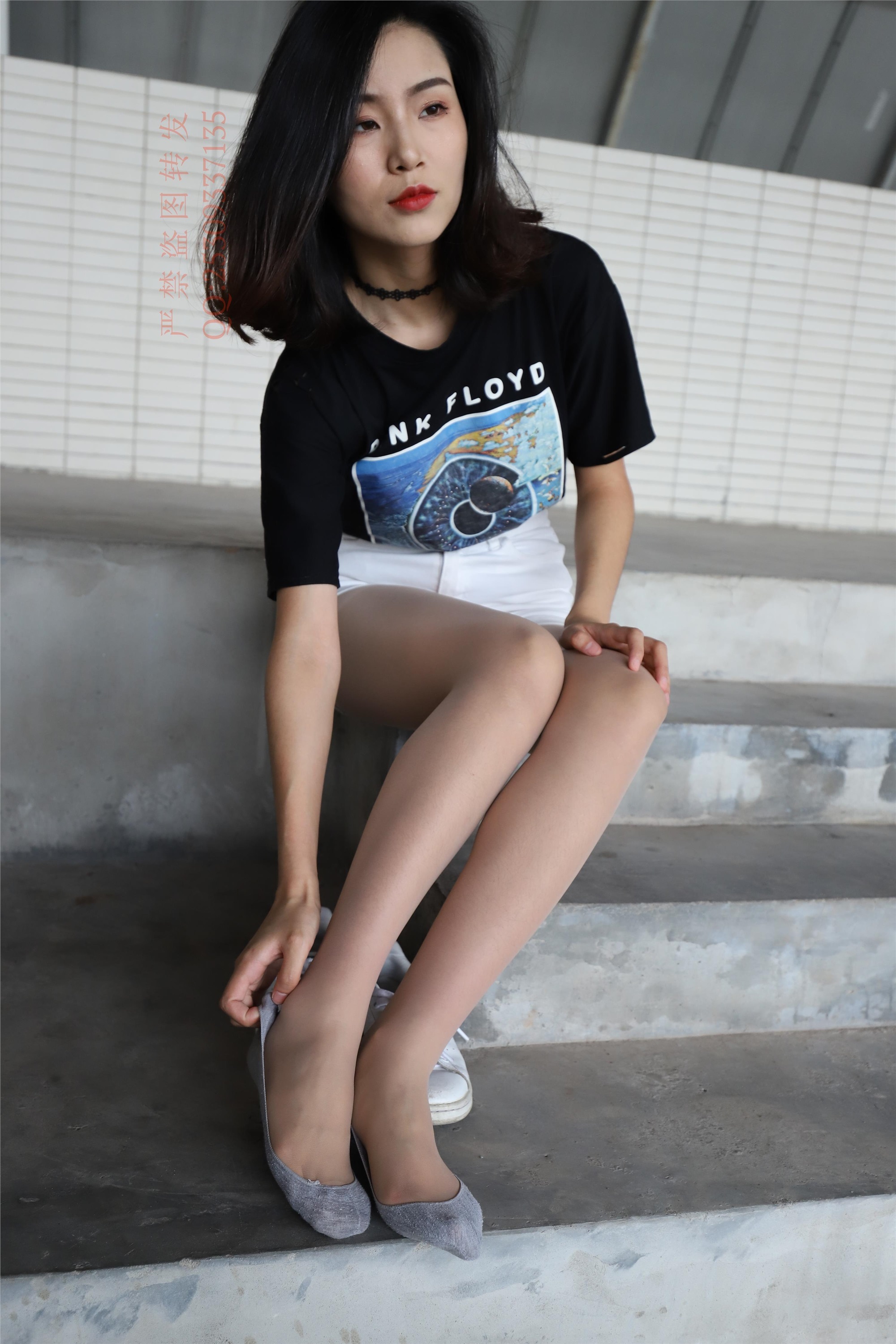 大西瓜套图 2018 7.8月活动模特二贝壳头户外肉si船袜5