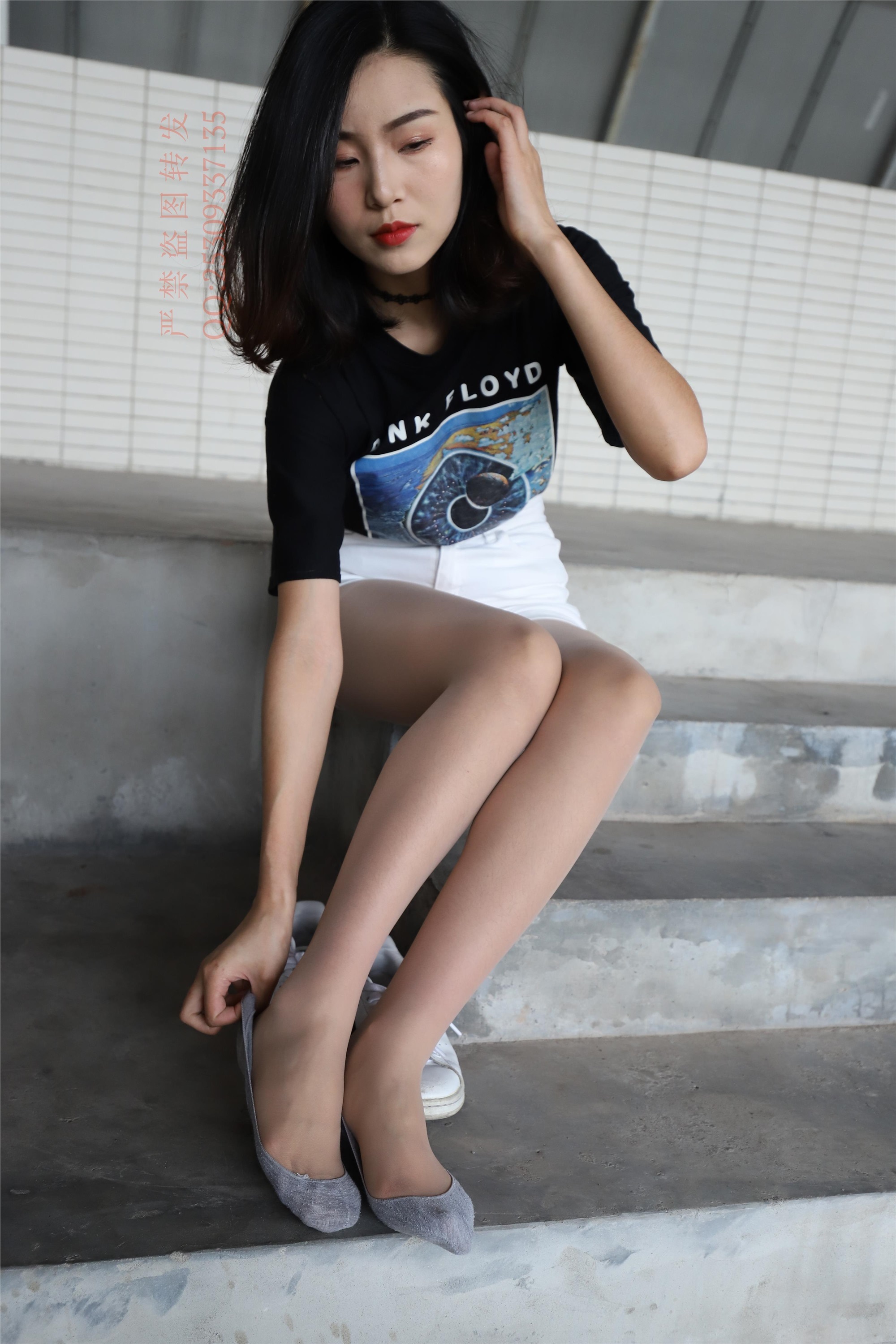 大西瓜套图 2018 7.8月活动模特二贝壳头户外肉si船袜5