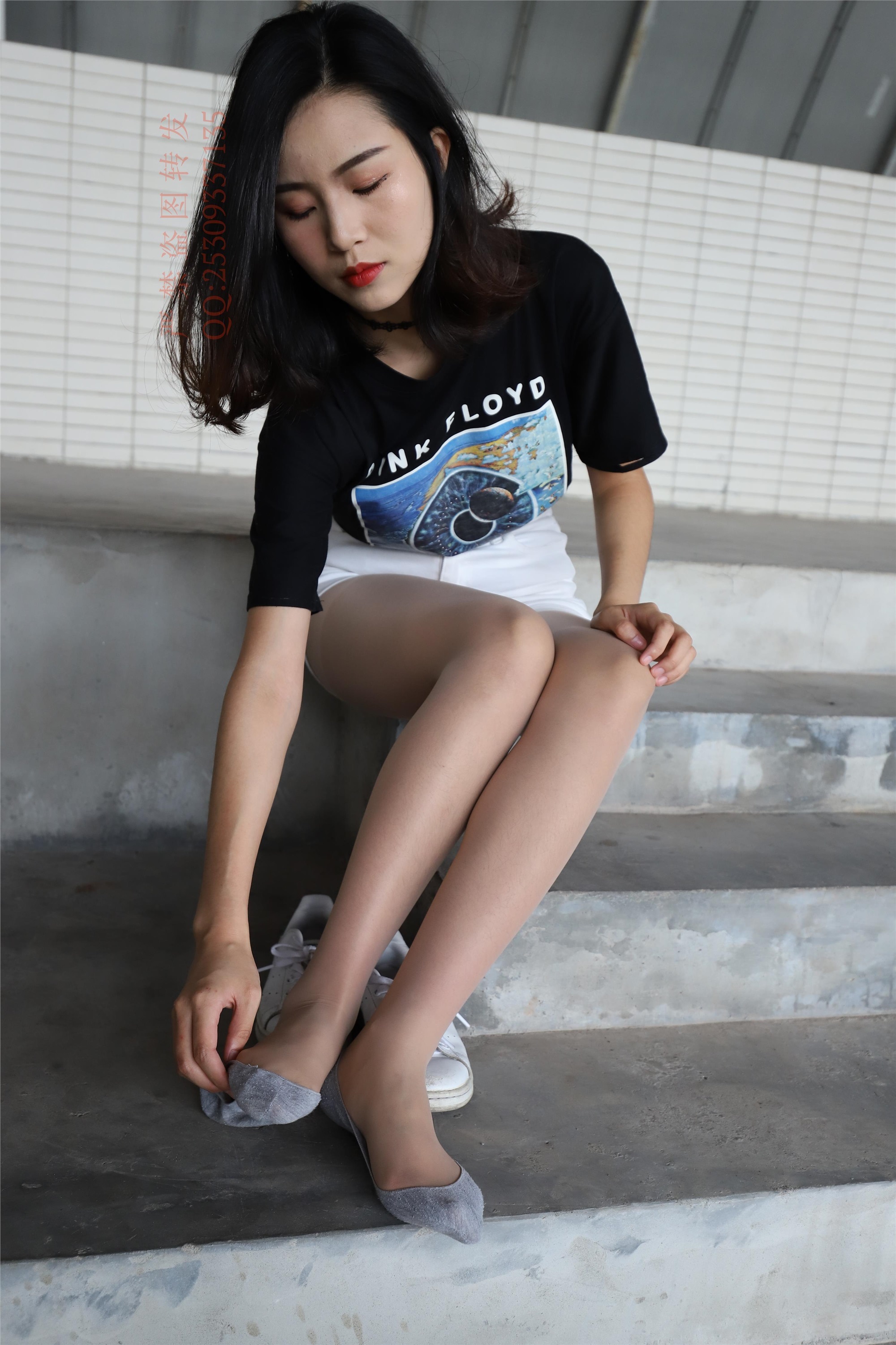 大西瓜套图 2018 7.8月活动模特二贝壳头户外肉si船袜5