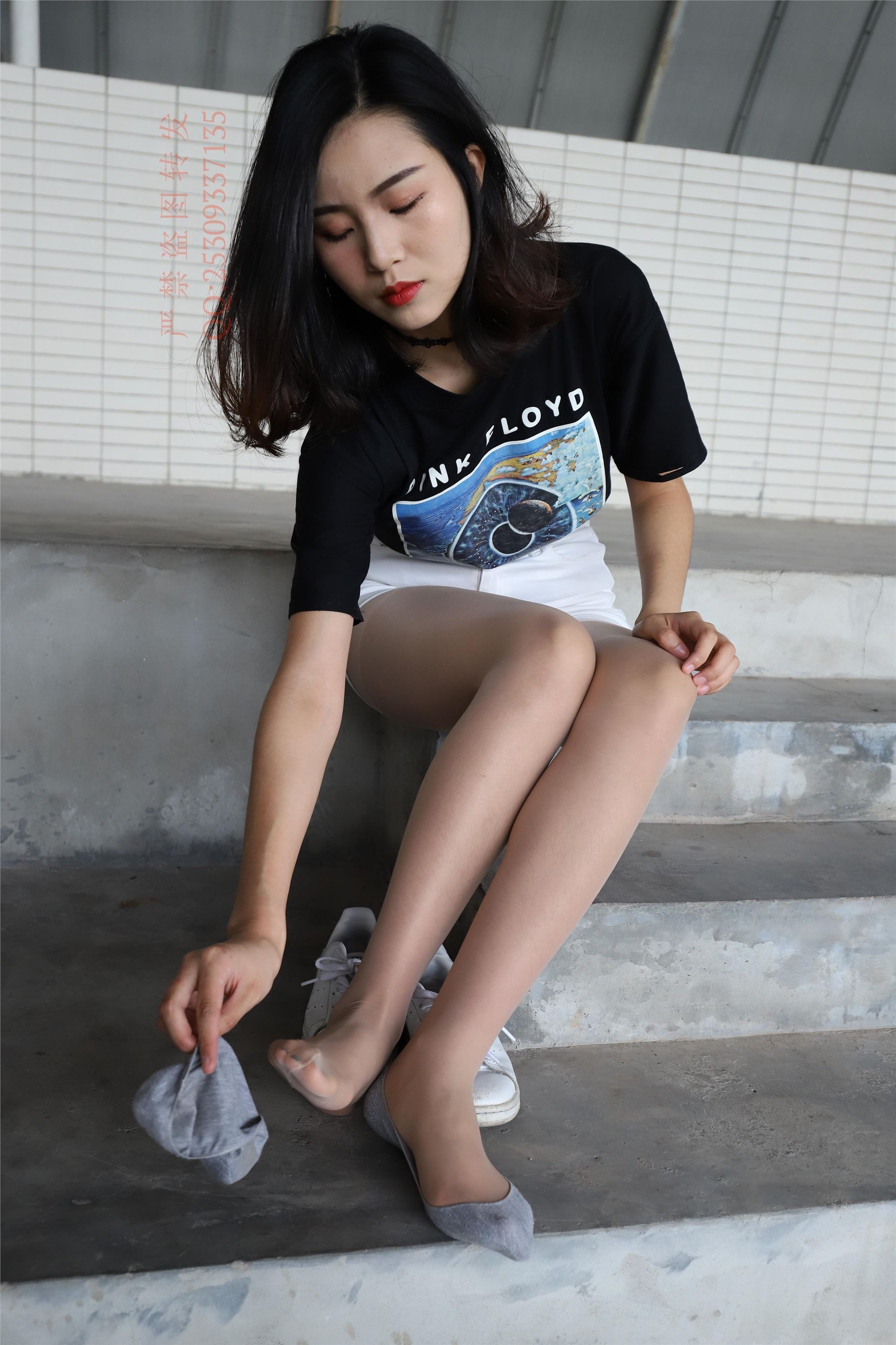 大西瓜套图 2018 7.8月活动模特二贝壳头户外肉si船袜5