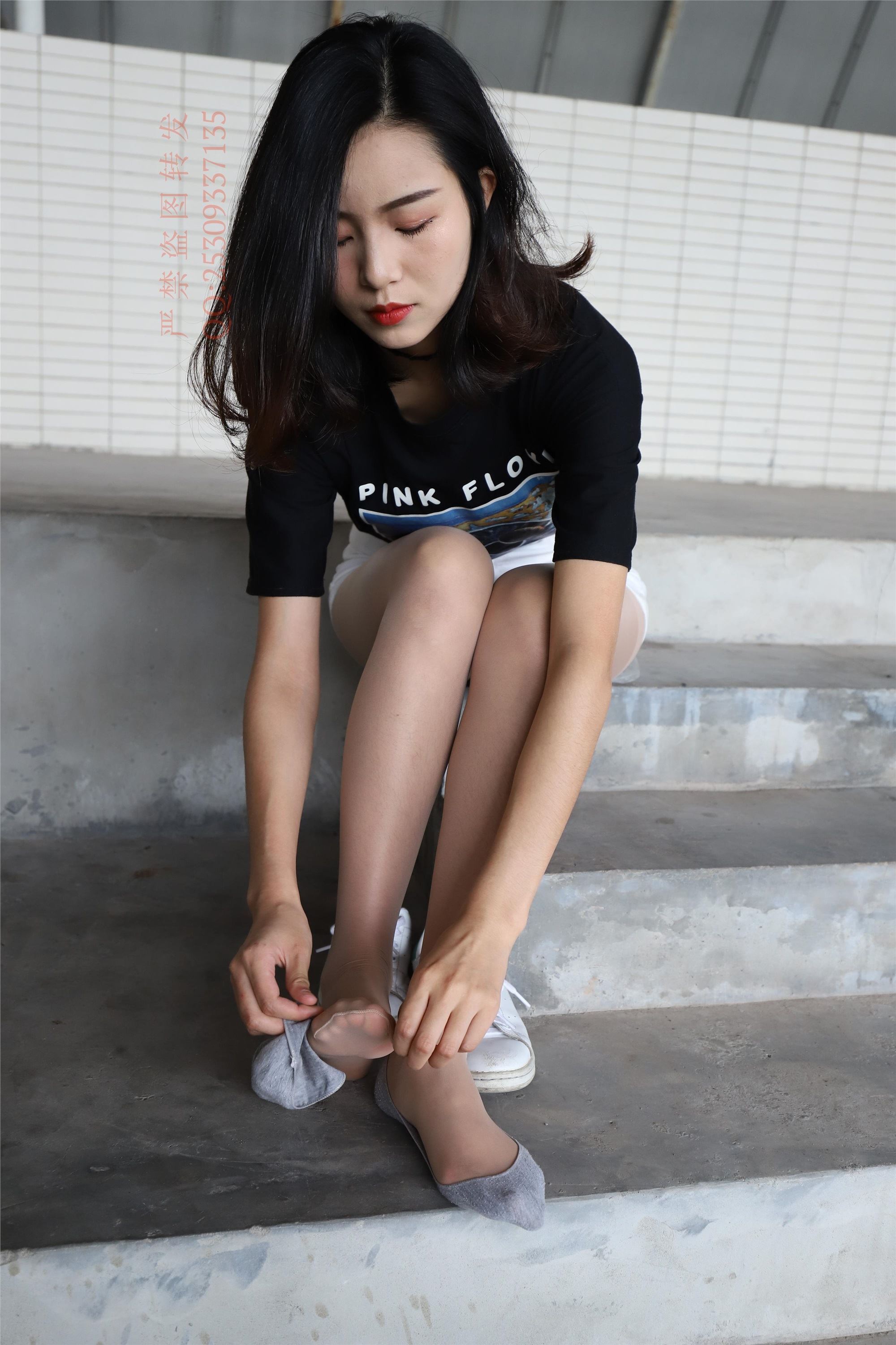 大西瓜套图 2018 7.8月活动模特二贝壳头户外肉si船袜5