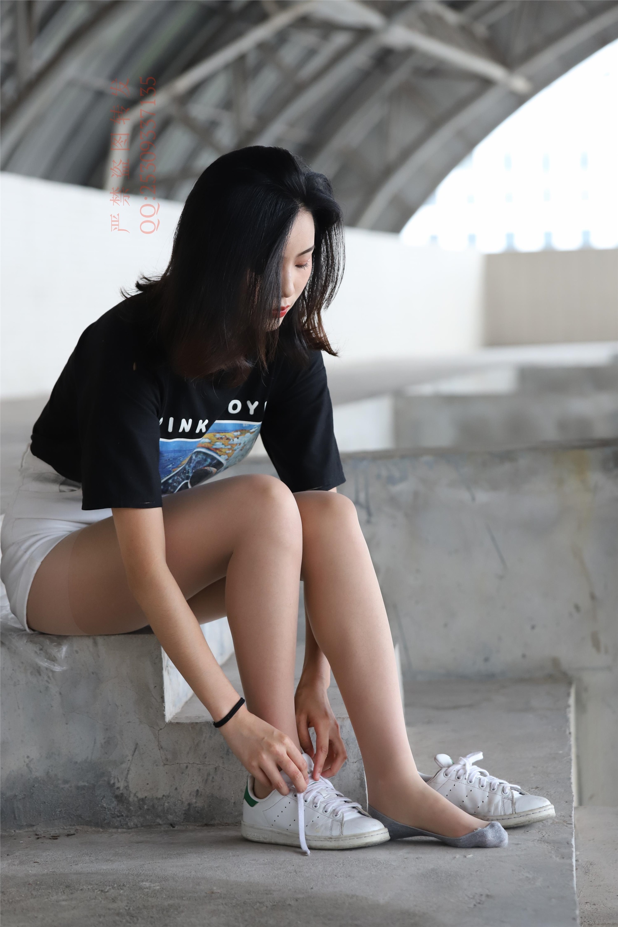 大西瓜套图 2018 7.8月活动模特二贝壳头户外肉si船袜5