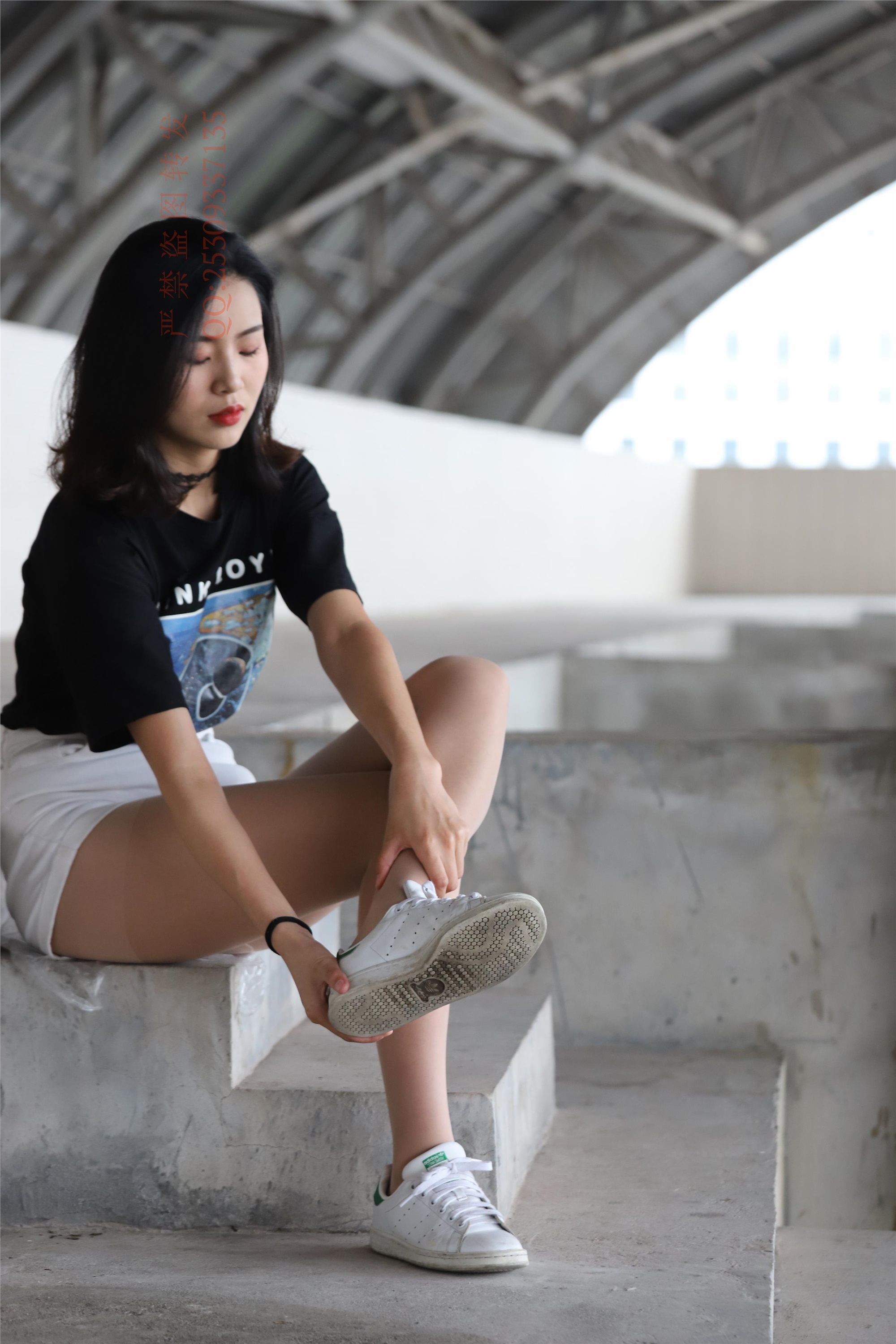 大西瓜套图 2018 7.8月活动模特二贝壳头户外肉si船袜5