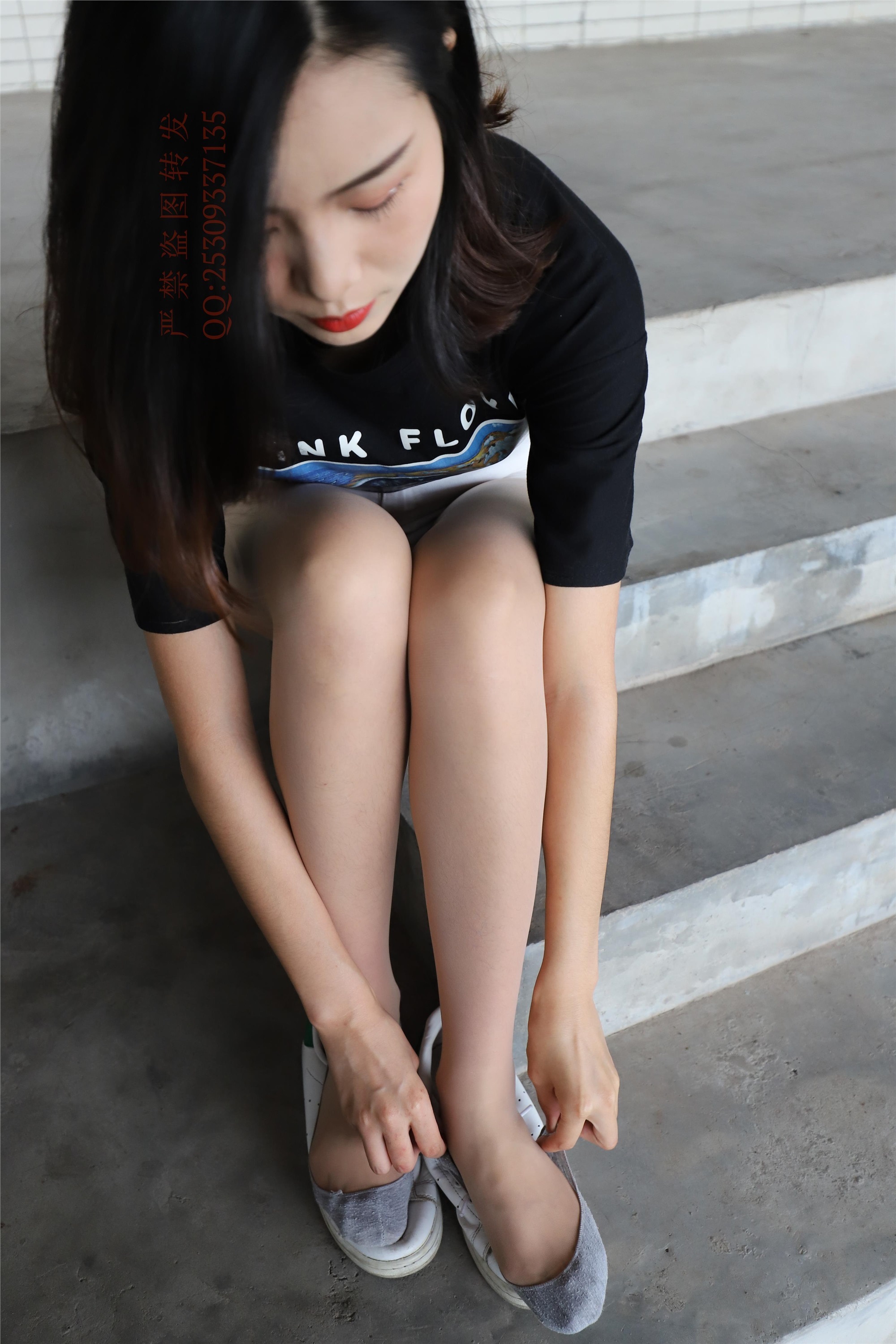 大西瓜套图 2018 7.8月活动模特二贝壳头户外肉si船袜5