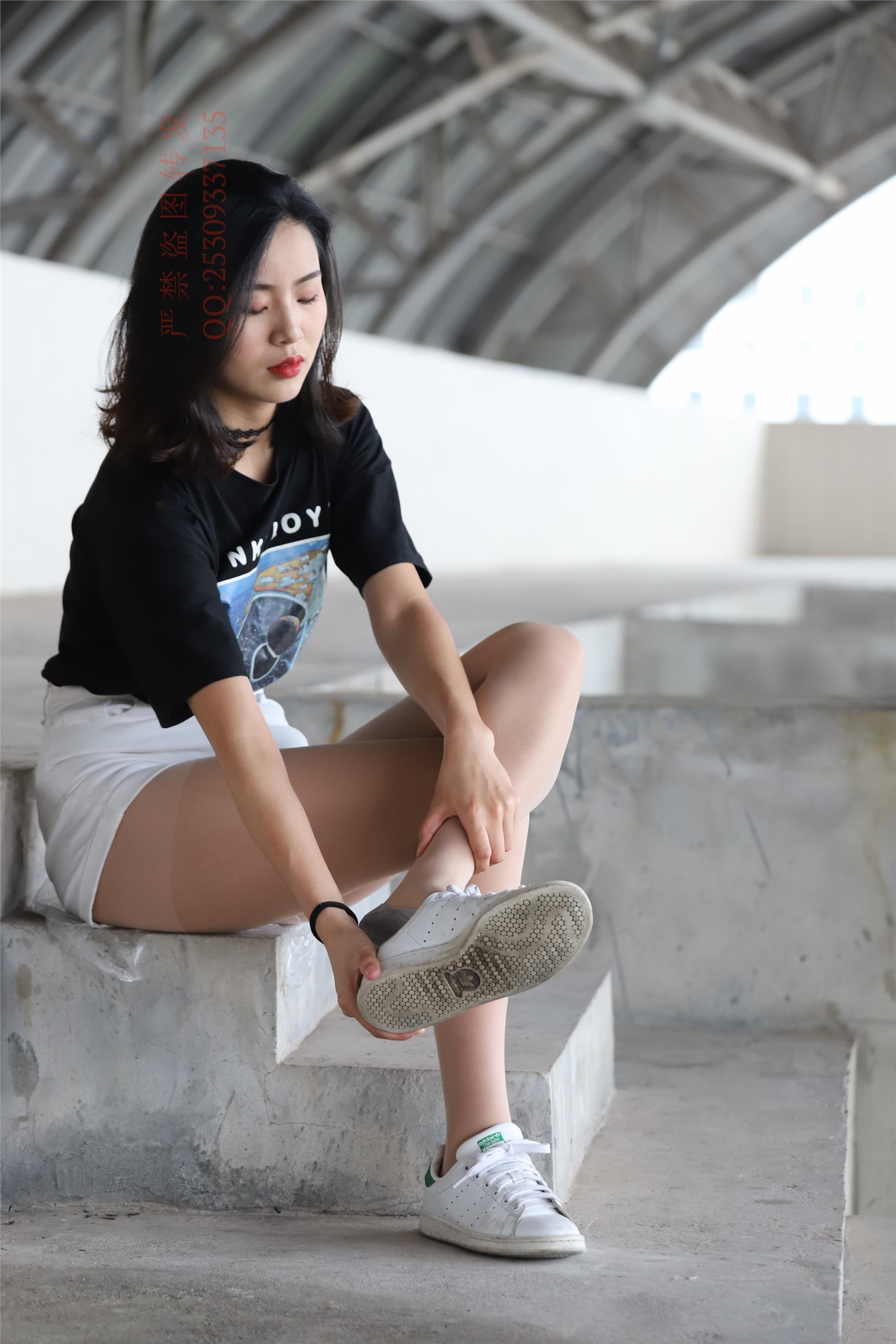 大西瓜套图 2018 7.8月活动模特二贝壳头户外肉si船袜5