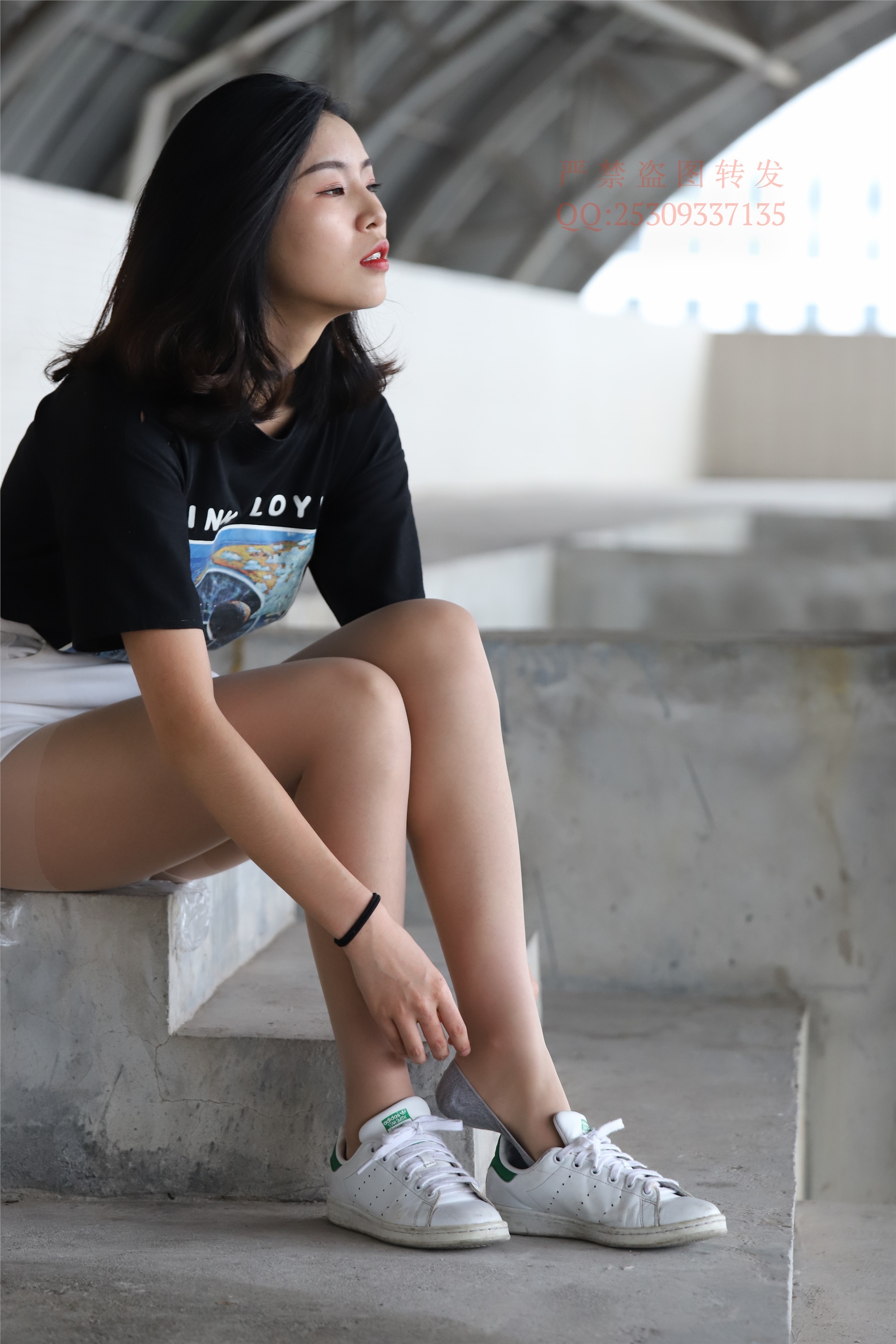 大西瓜套图 2018 7.8月活动模特二贝壳头户外肉si船袜5