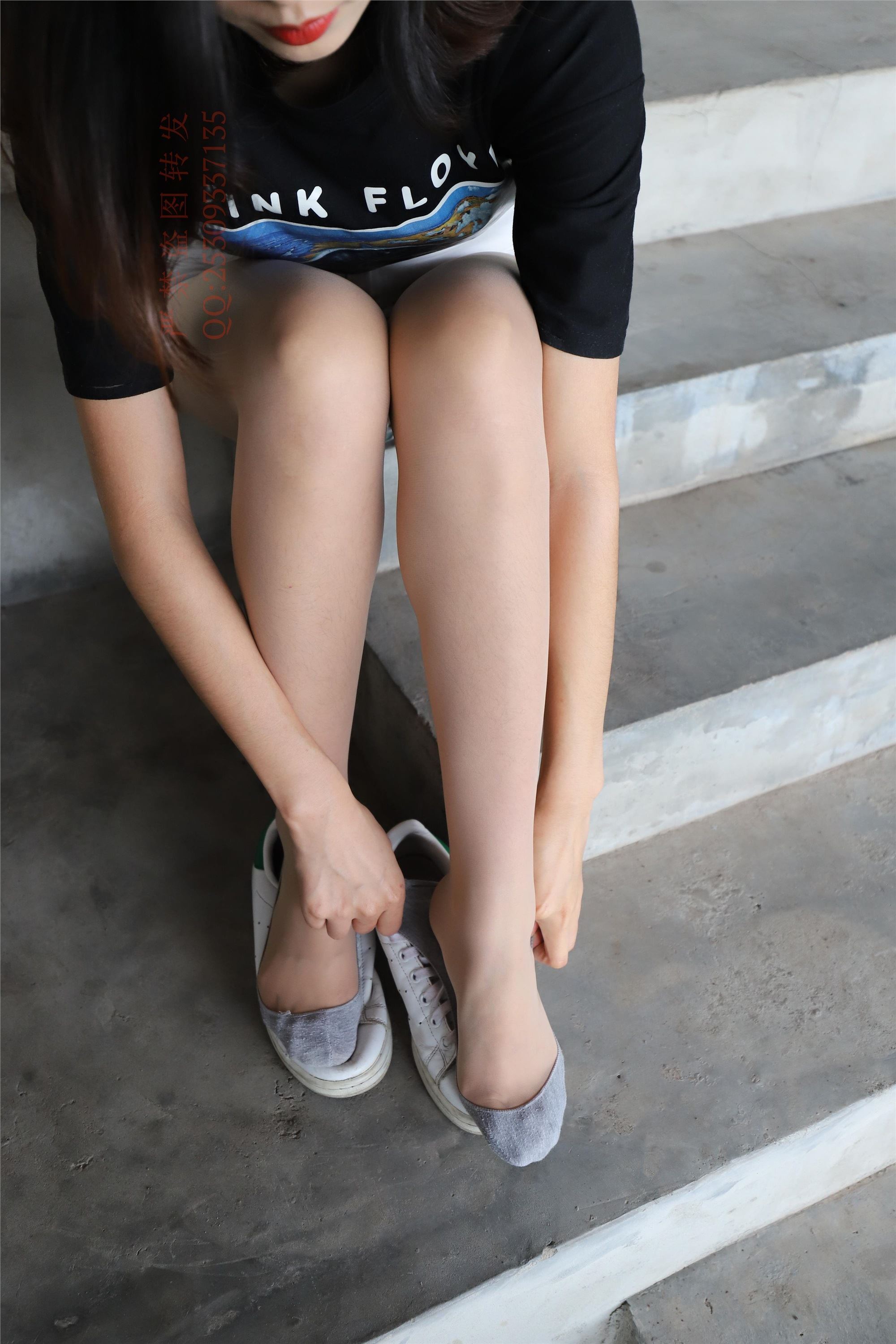 大西瓜套图 2018 7.8月活动模特二贝壳头户外肉si船袜5