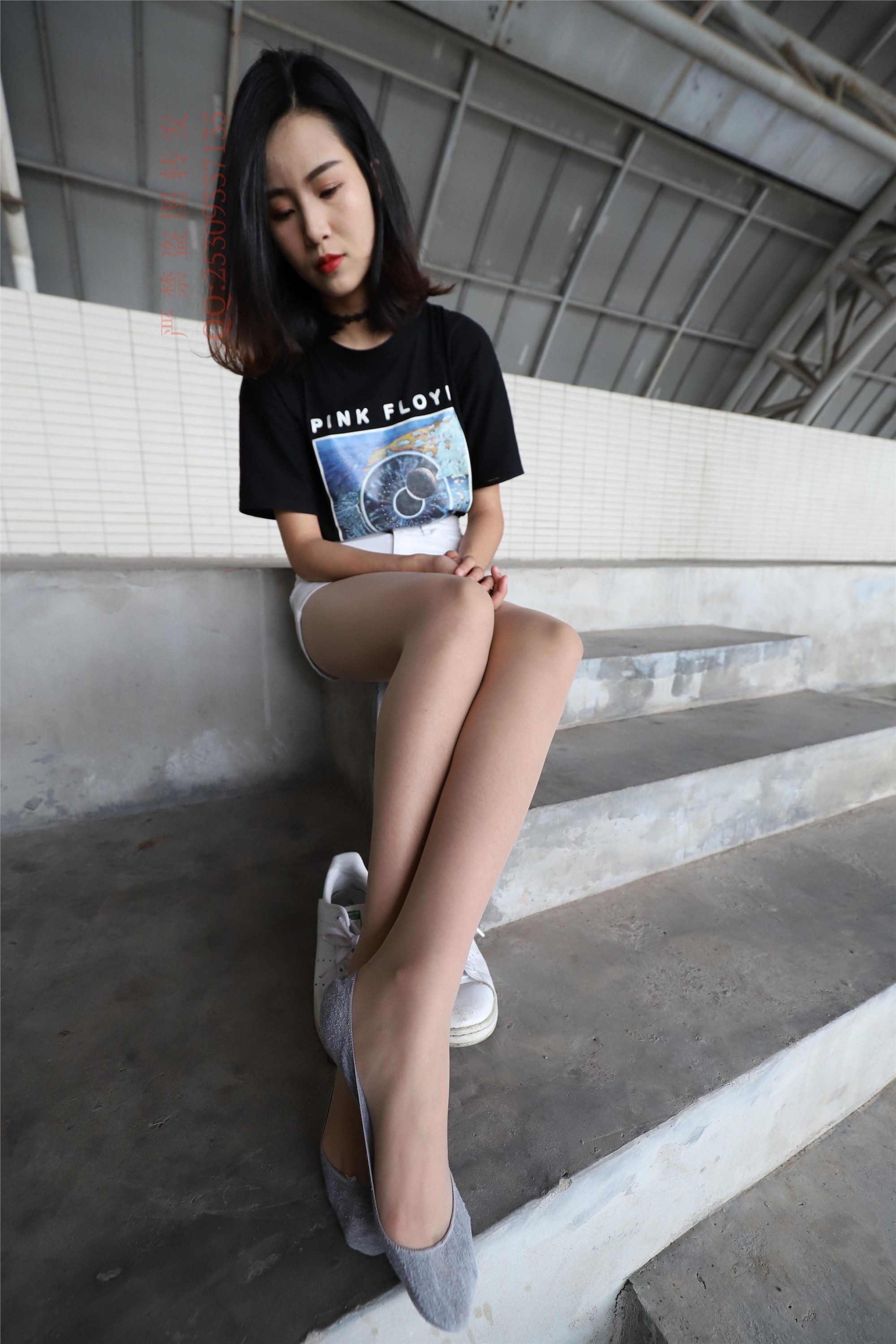 大西瓜套图 2018 7.8月活动模特二贝壳头户外肉si船袜5