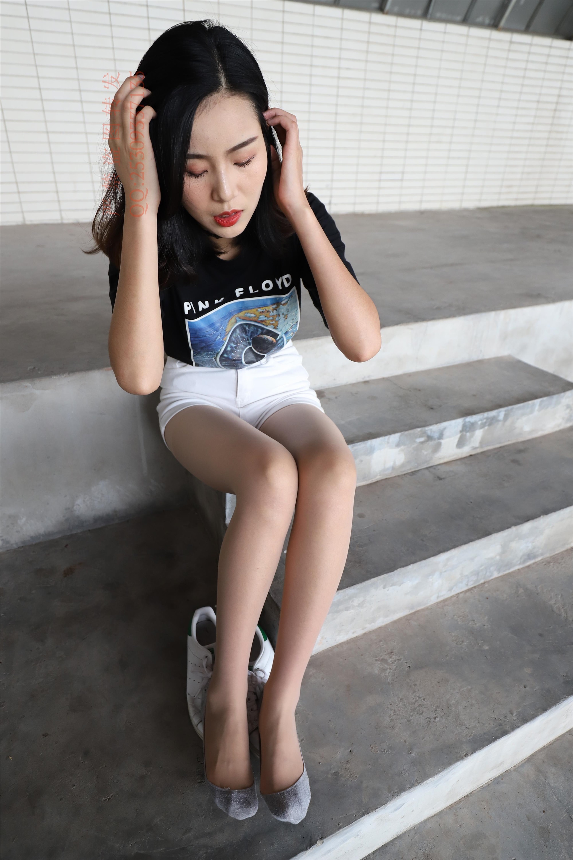 大西瓜套图 2018 7.8月活动模特二贝壳头户外肉si船袜5