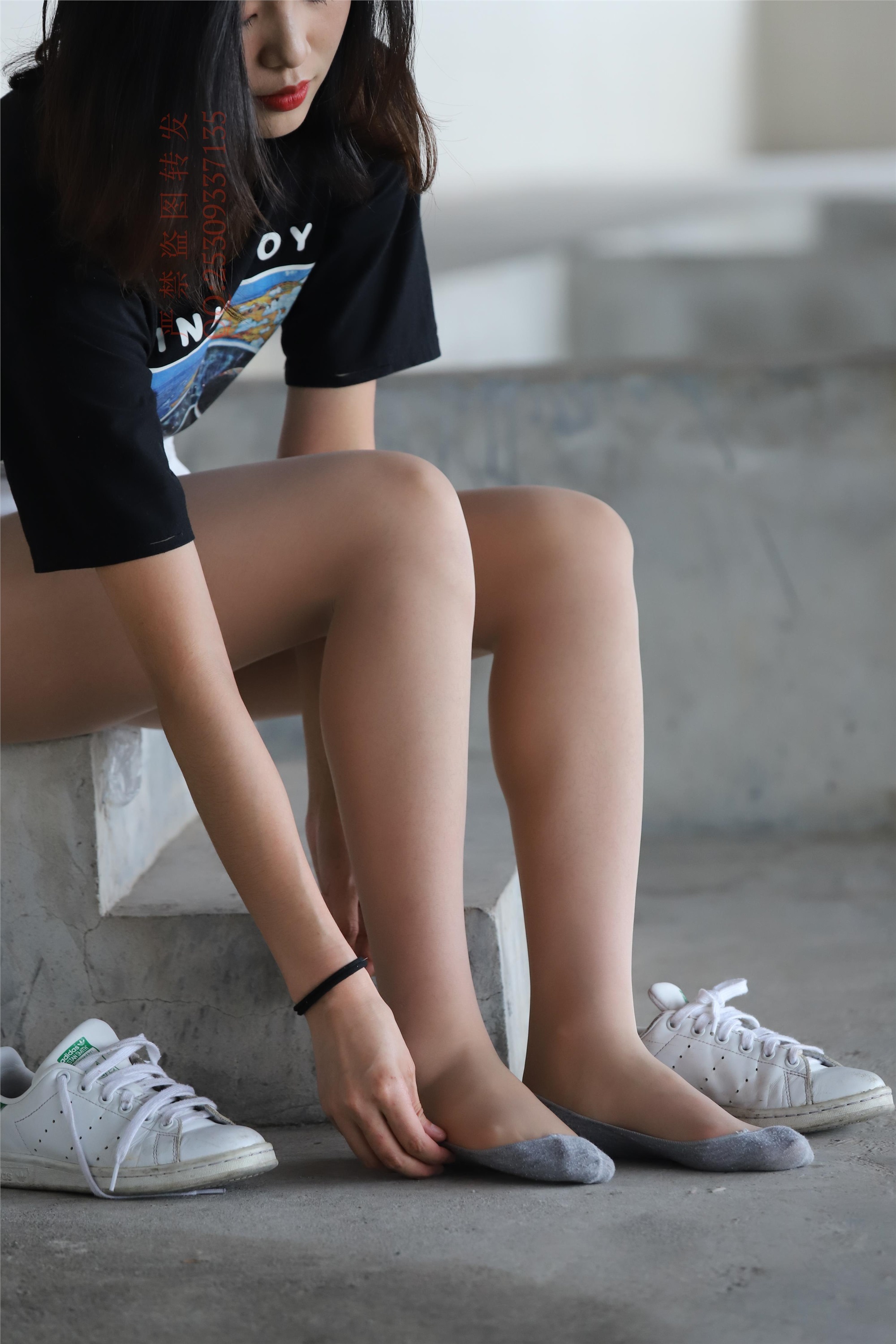 大西瓜套图 2018 7.8月活动模特二贝壳头户外肉si船袜6