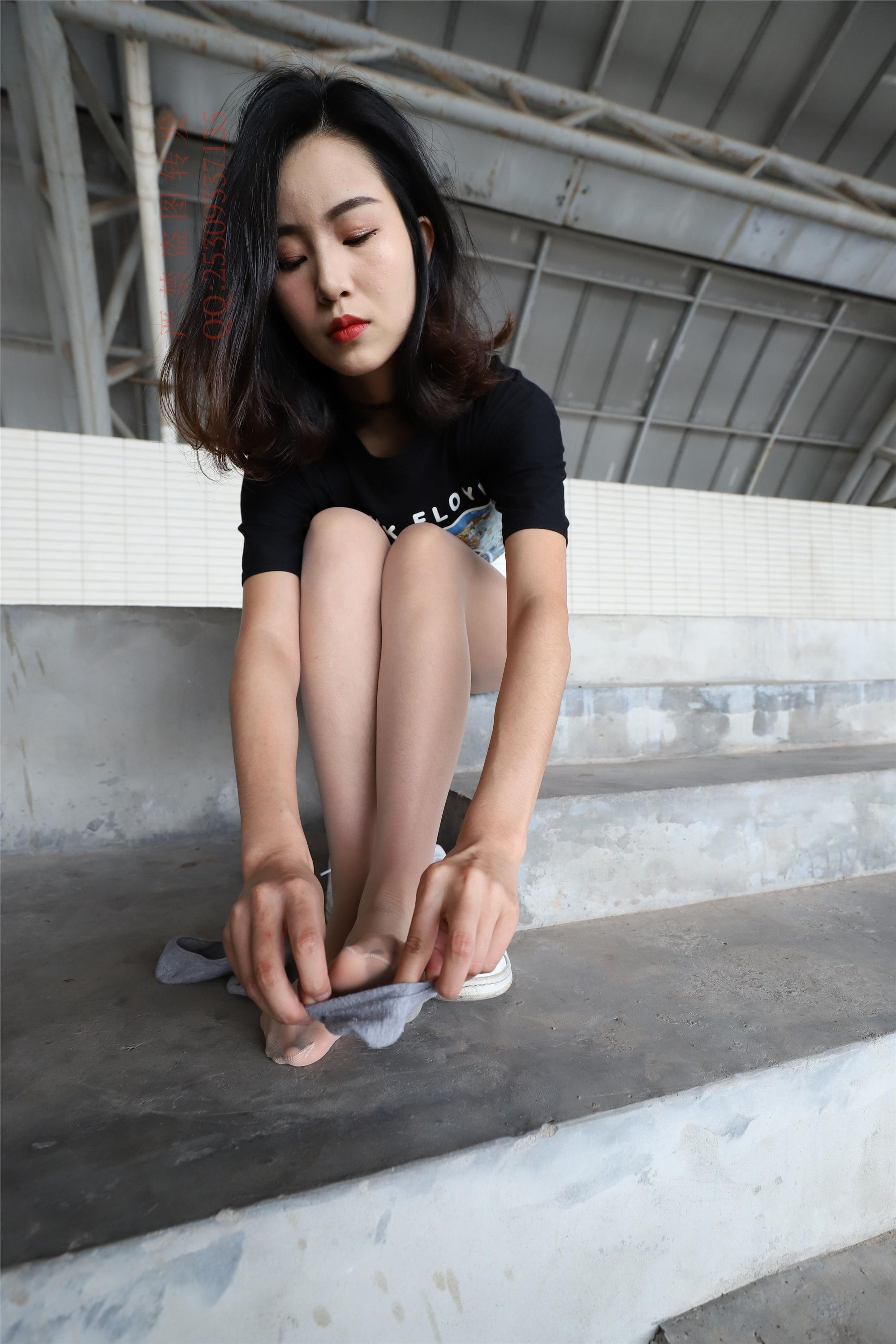 大西瓜套图 2018 7.8月活动模特二贝壳头户外肉si船袜6