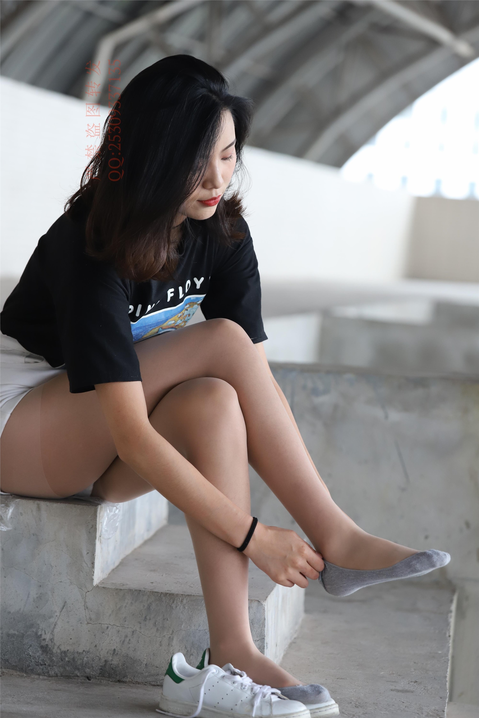 大西瓜套图 2018 7.8月活动模特二贝壳头户外肉si船袜6