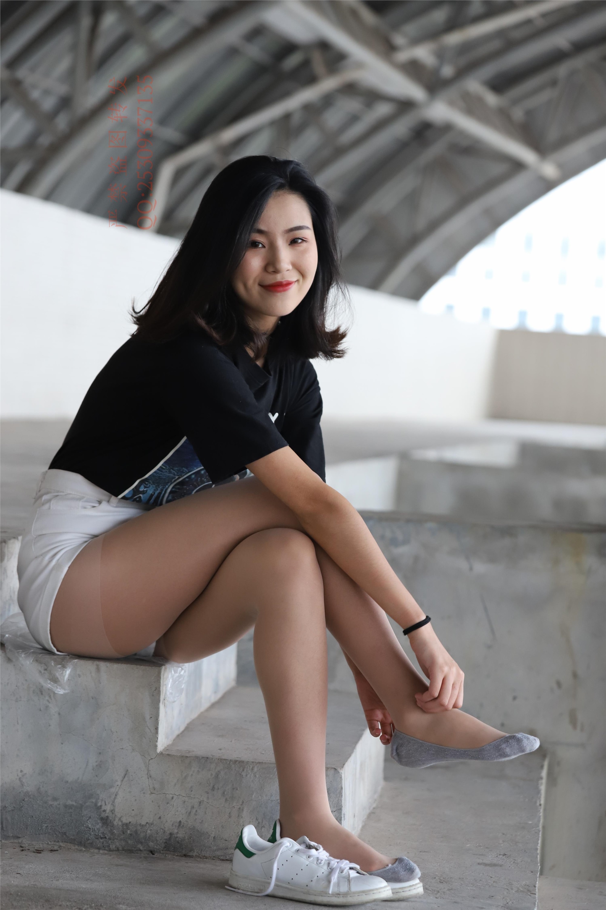 大西瓜套图 2018 7.8月活动模特二贝壳头户外肉si船袜6