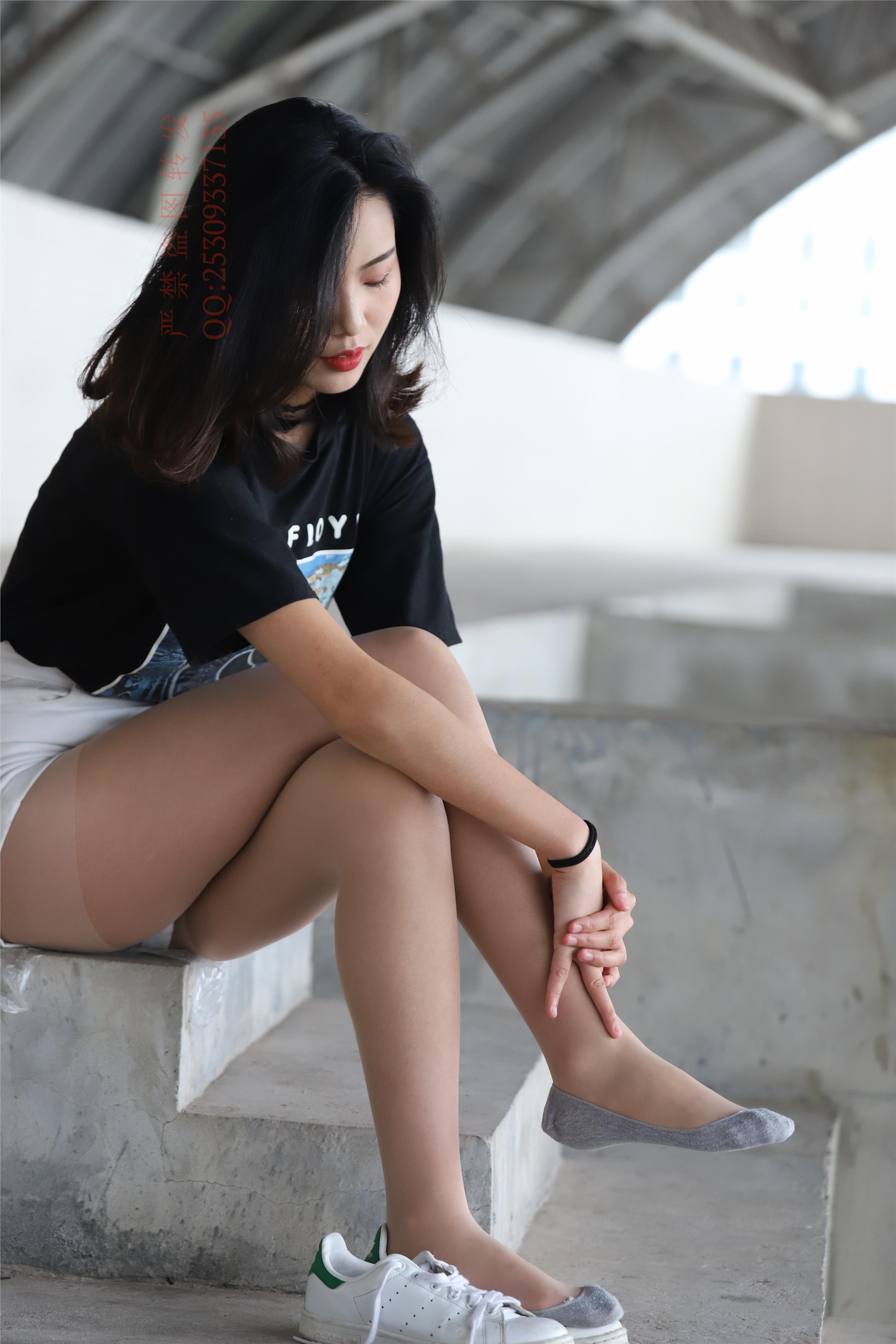 大西瓜套图 2018 7.8月活动模特二贝壳头户外肉si船袜6