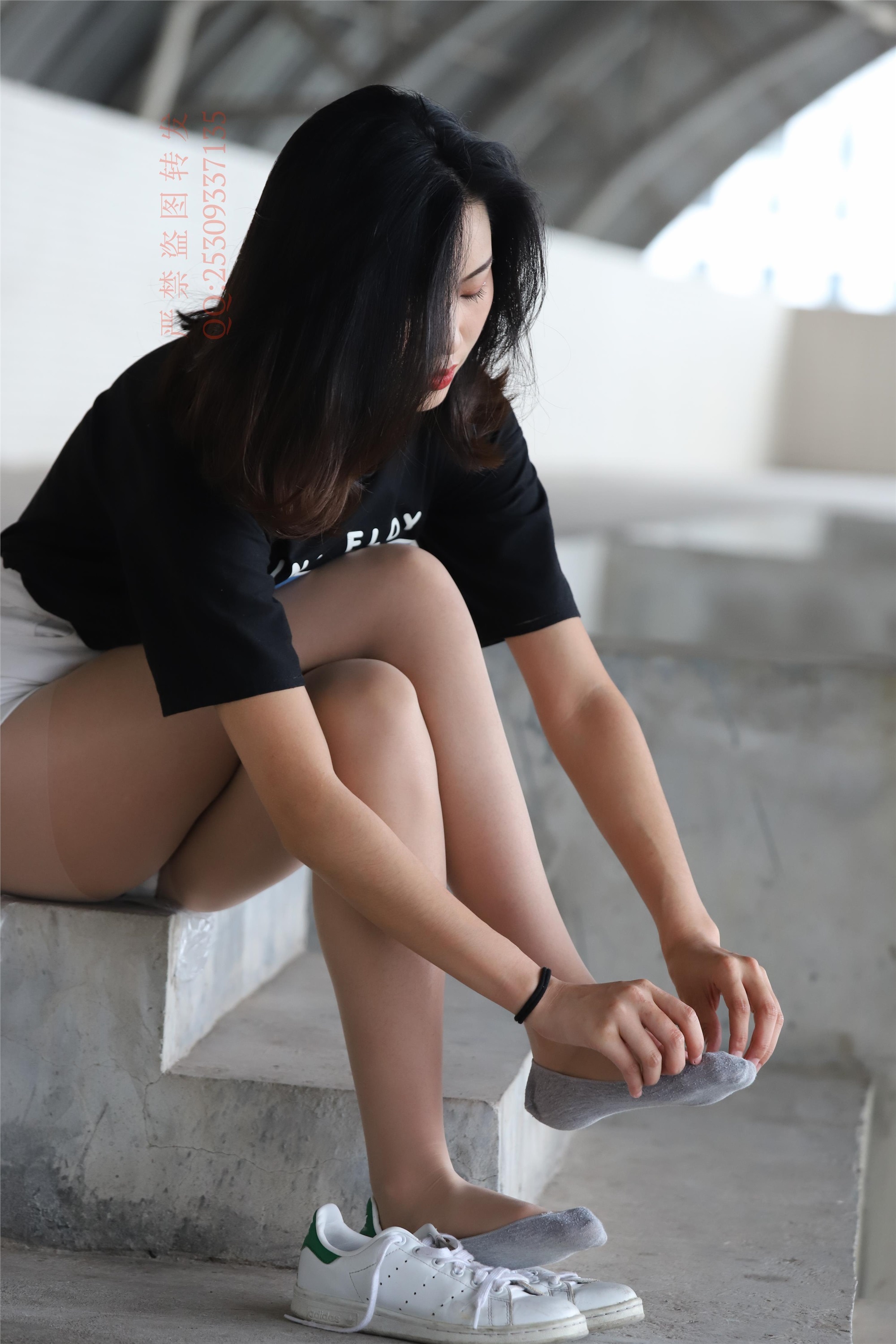 大西瓜套图 2018 7.8月活动模特二贝壳头户外肉si船袜6